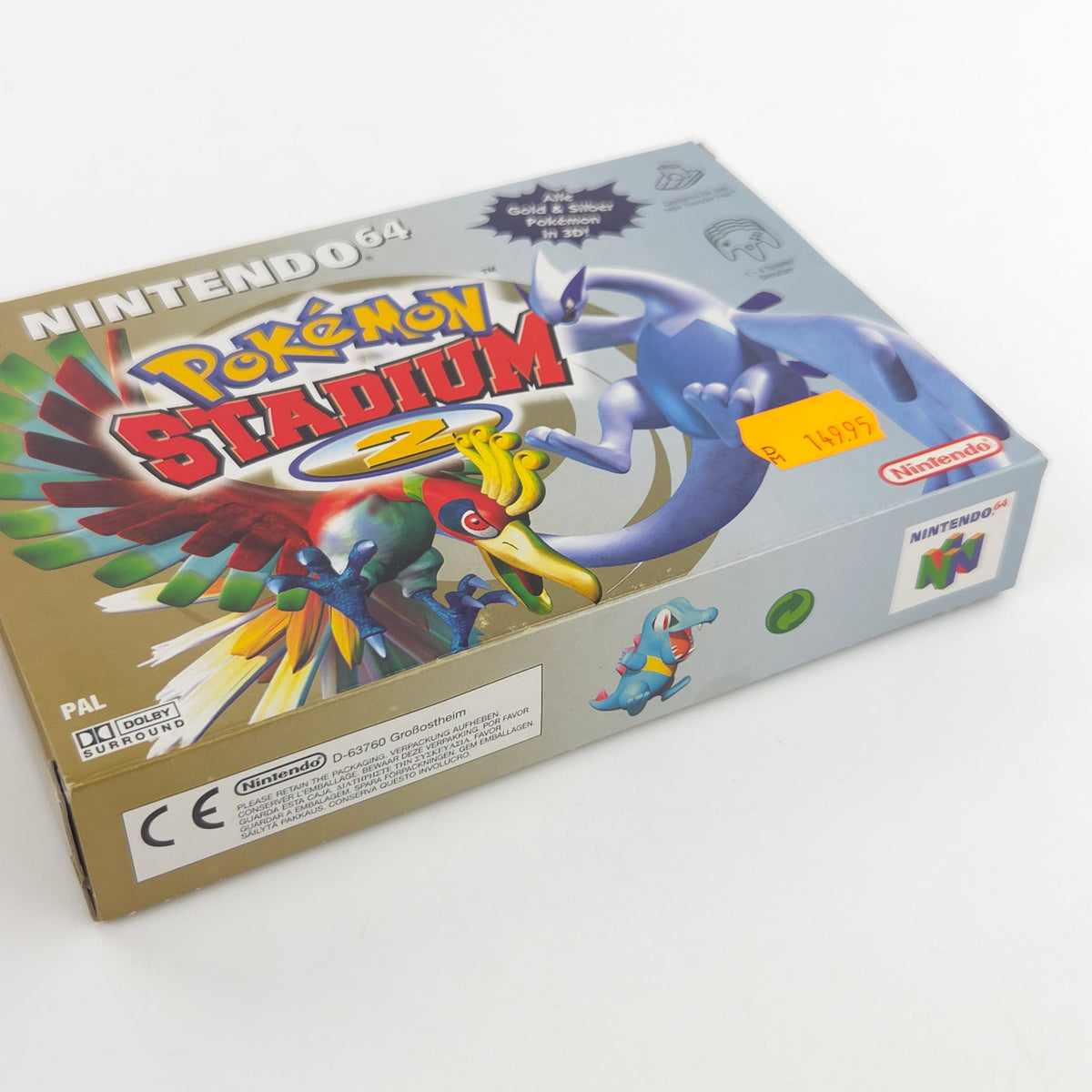 Nintendo 64 Spiel Pokemon Stadium 2 N64 OVP CIB PAL NOE