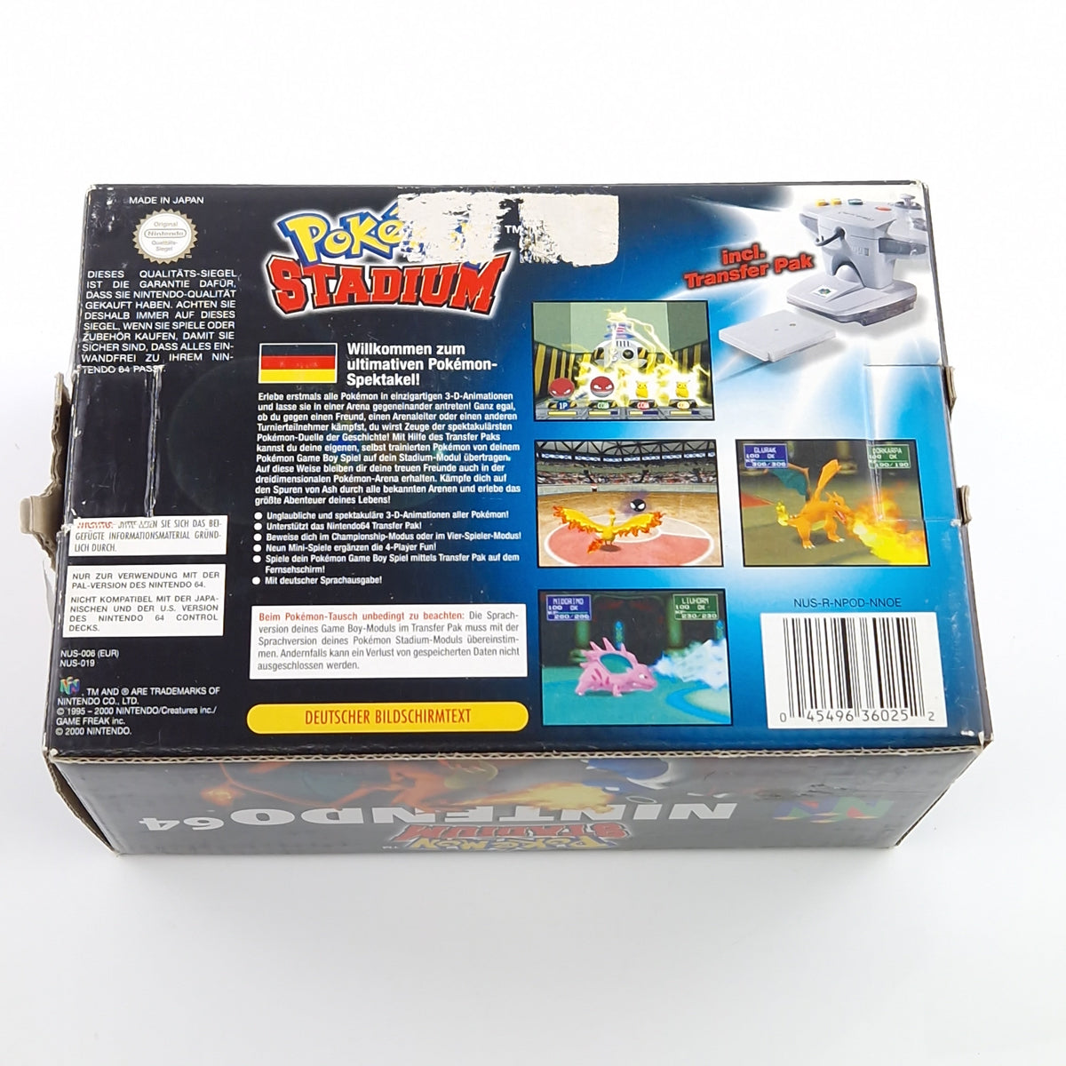 Nintendo 64 Spiel – Pokemon Stadium + Transfer Pak (OVP)