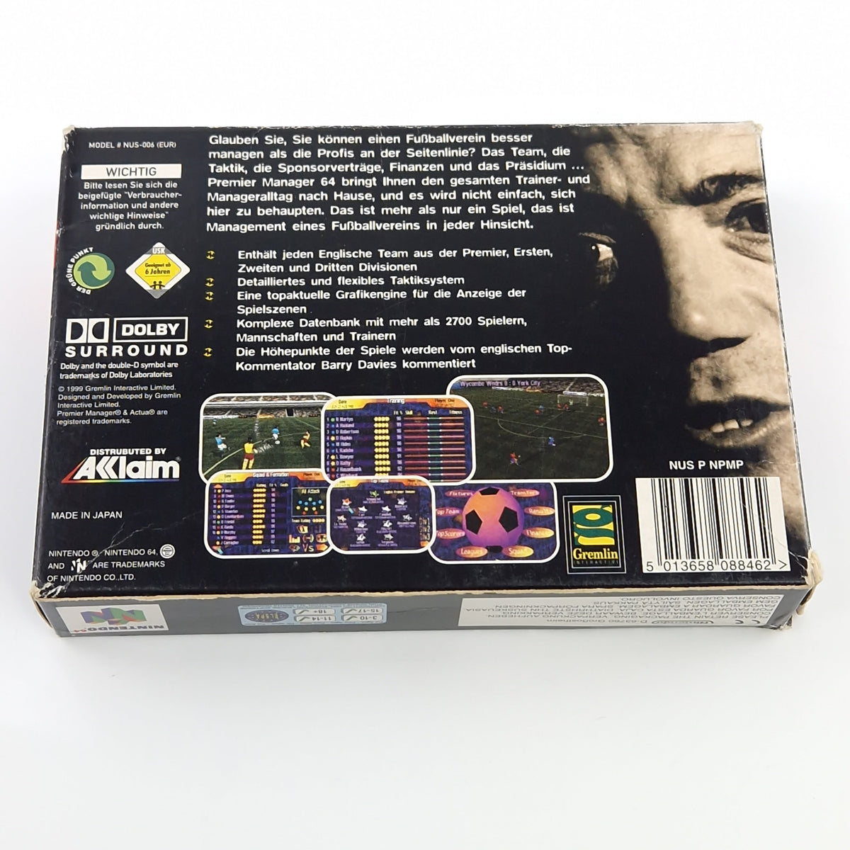 Nintendo 64 Spiel – Premier Manager 64 (OVP PAL N64)