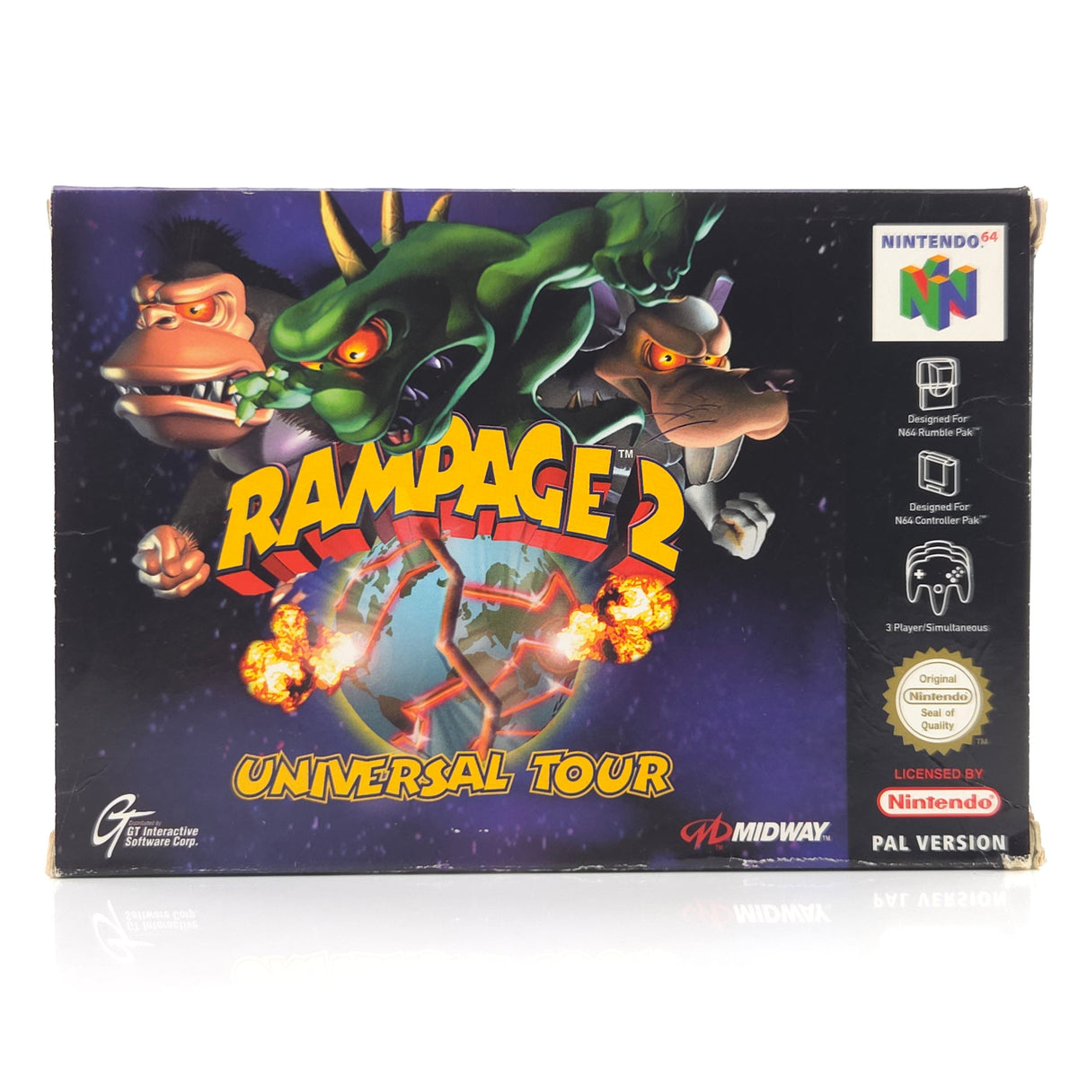 Nintendo 64 Spiel Rampage 2 Universal Tour N64 OVP CIB