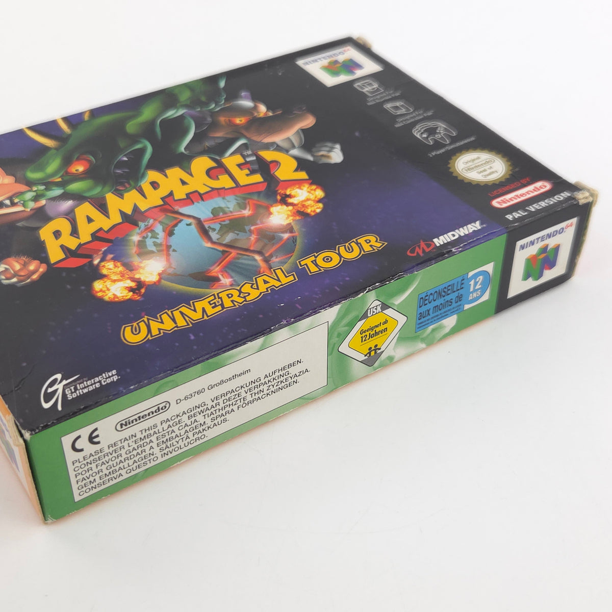 Nintendo 64 Spiel Rampage 2 Universal Tour N64 OVP CIB