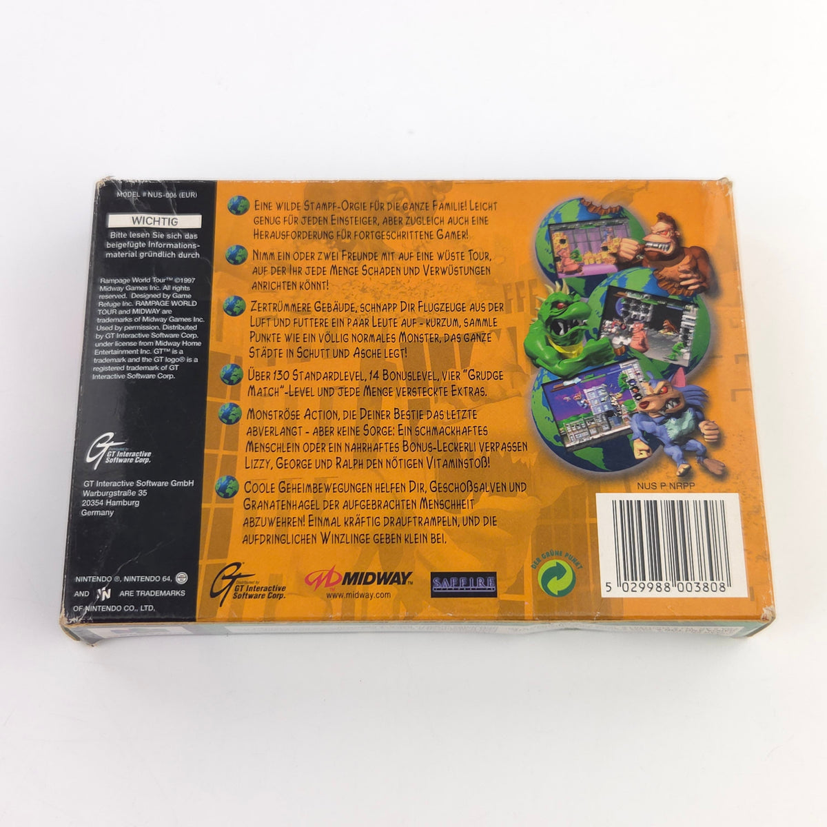 Nintendo 64 Spiel – Rampage World Tour (OVP PAL)