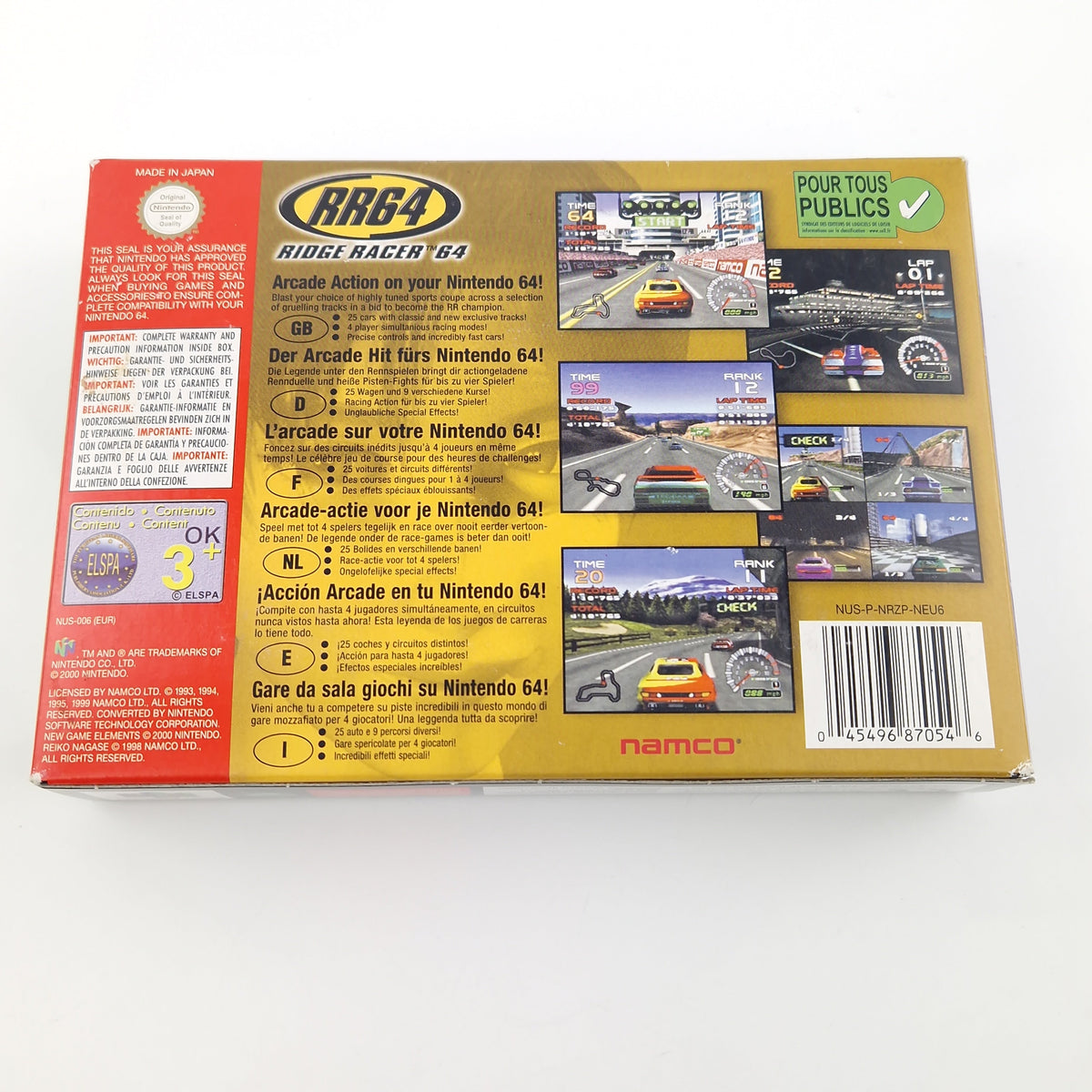 Nintendo 64 Spiel – RR64 Ridge Racer 64 CIB PAL OVP