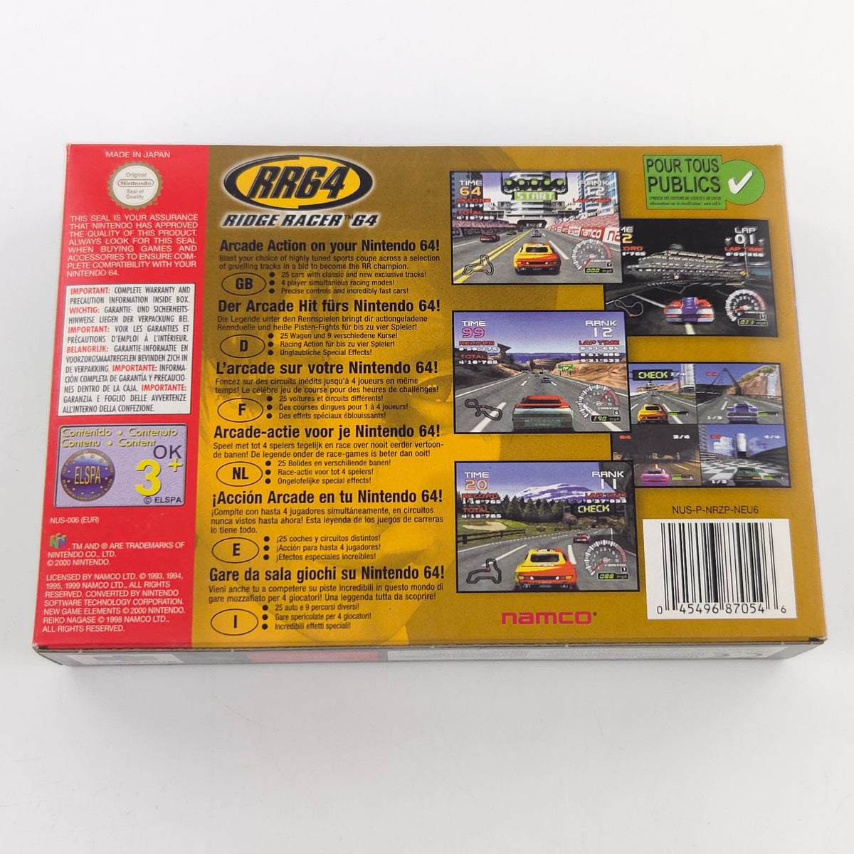 Nintendo 64 Spiel Ridge Racer CIB OVP