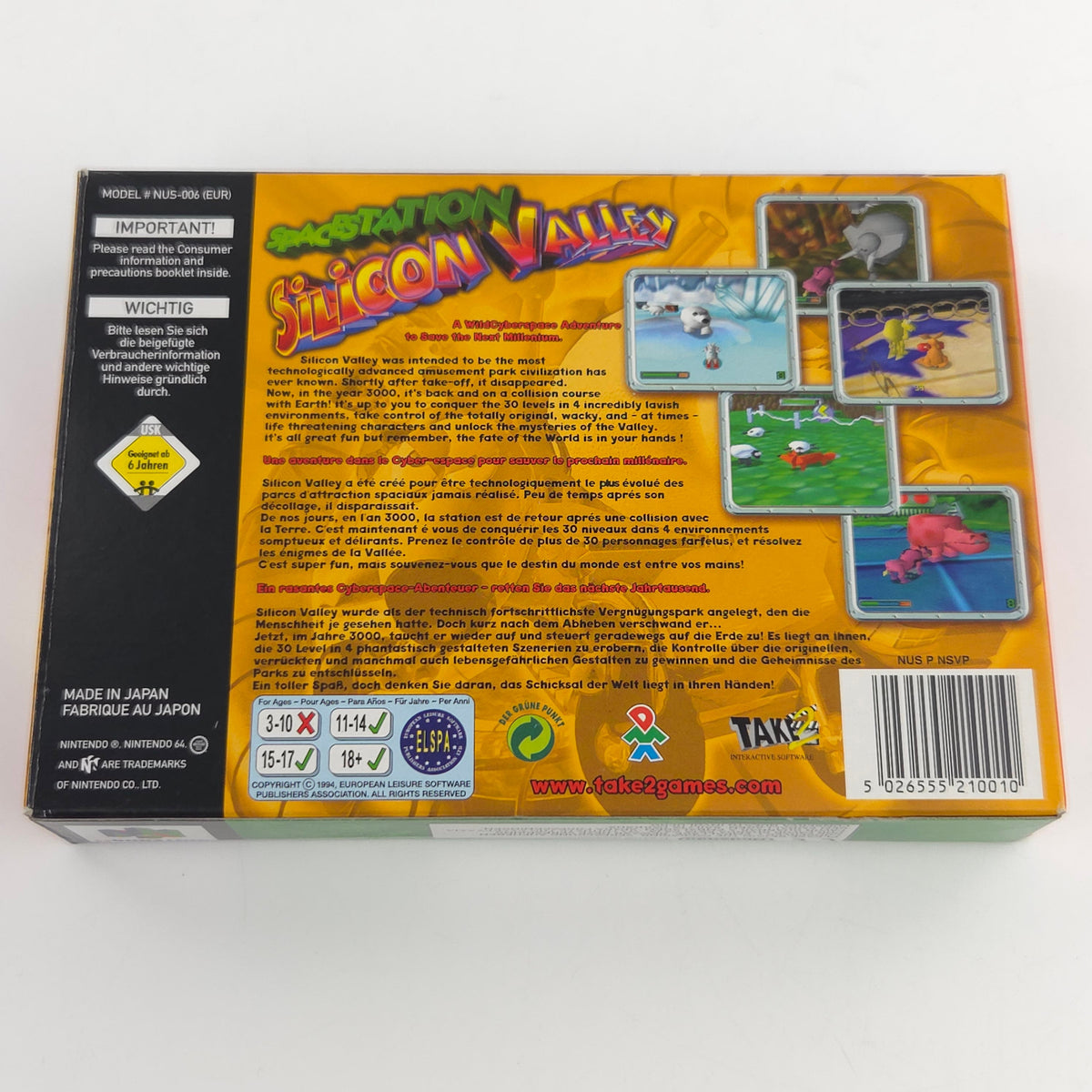 Nintendo 64 Spiel Spacestation Silicon Valley N64 OVP CIB
