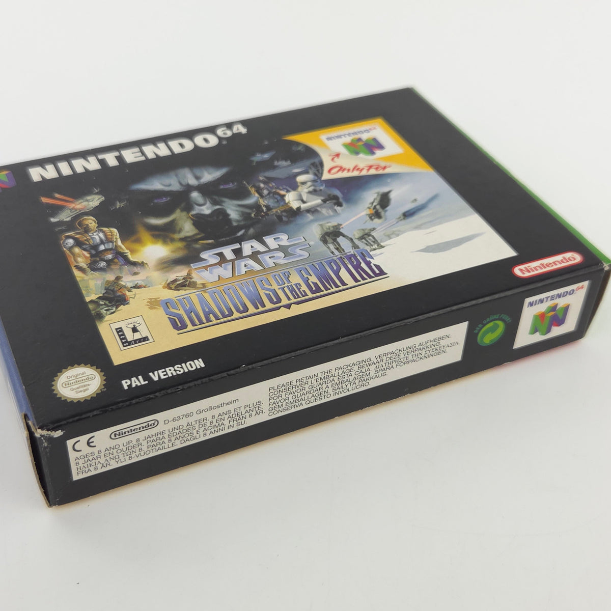 Nintendo 64 Spiel Star Wars Shadows of the Empire OVP PAL