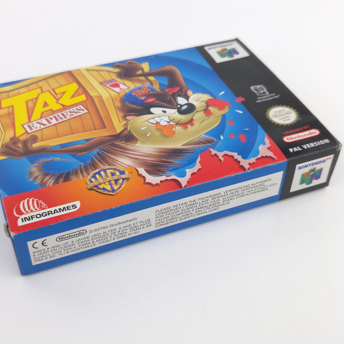 Nintendo 64 Spiel TAZ Express N64 OVP CIB PAL NOE