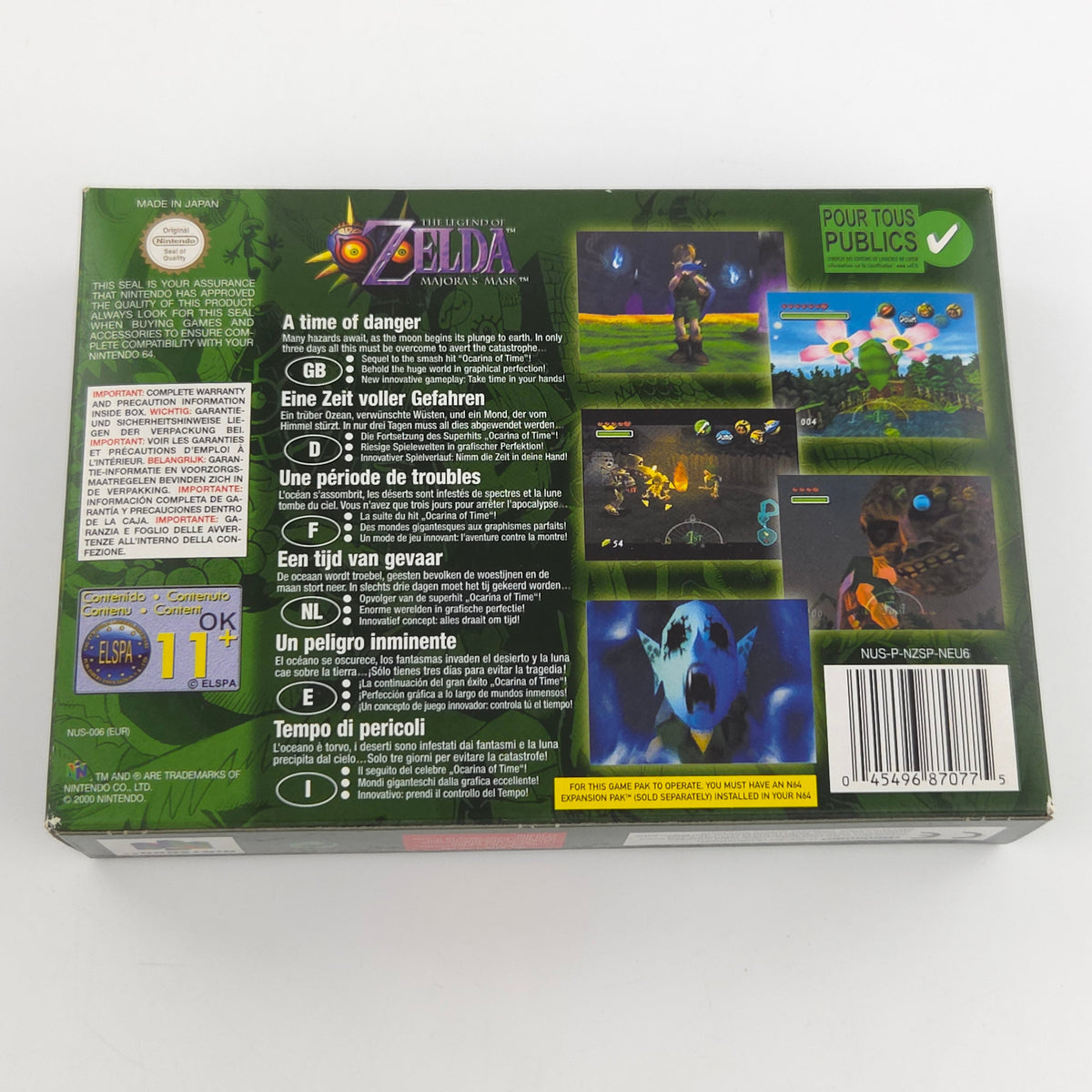 Nintendo 64 Spiel The Legend of Zelda Majoras Mask OVP