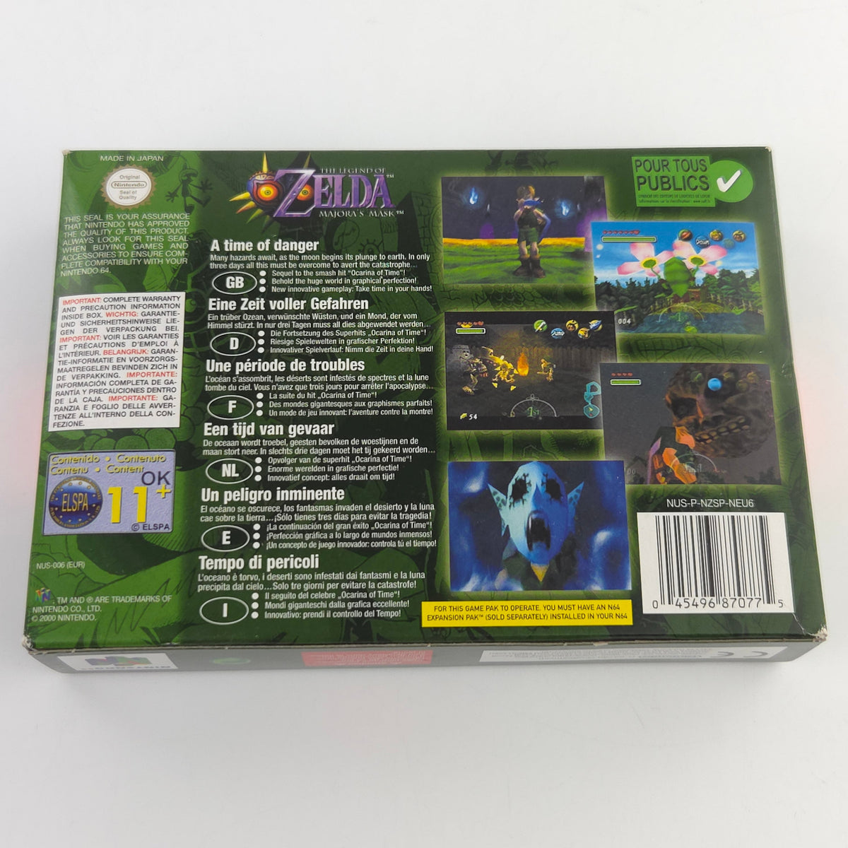 Nintendo 64 Spiel Legend of Zelda Majoras Mask N64 OVP CIB