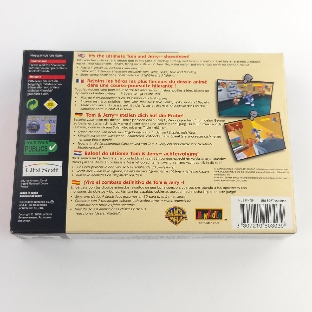 Nintendo 64 Spiel Tom and Jerry Fists of Fury N64 OVP CIB