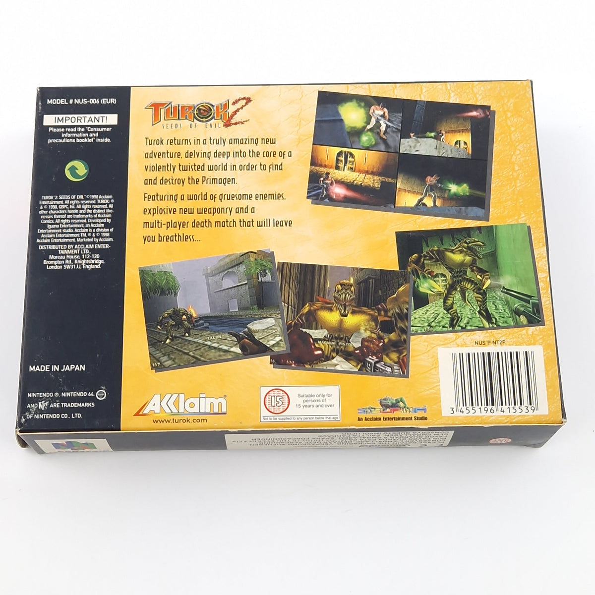 Nintendo 64 Spiel – Turok 2 Seeds of Evil (N64 PAL OVP)