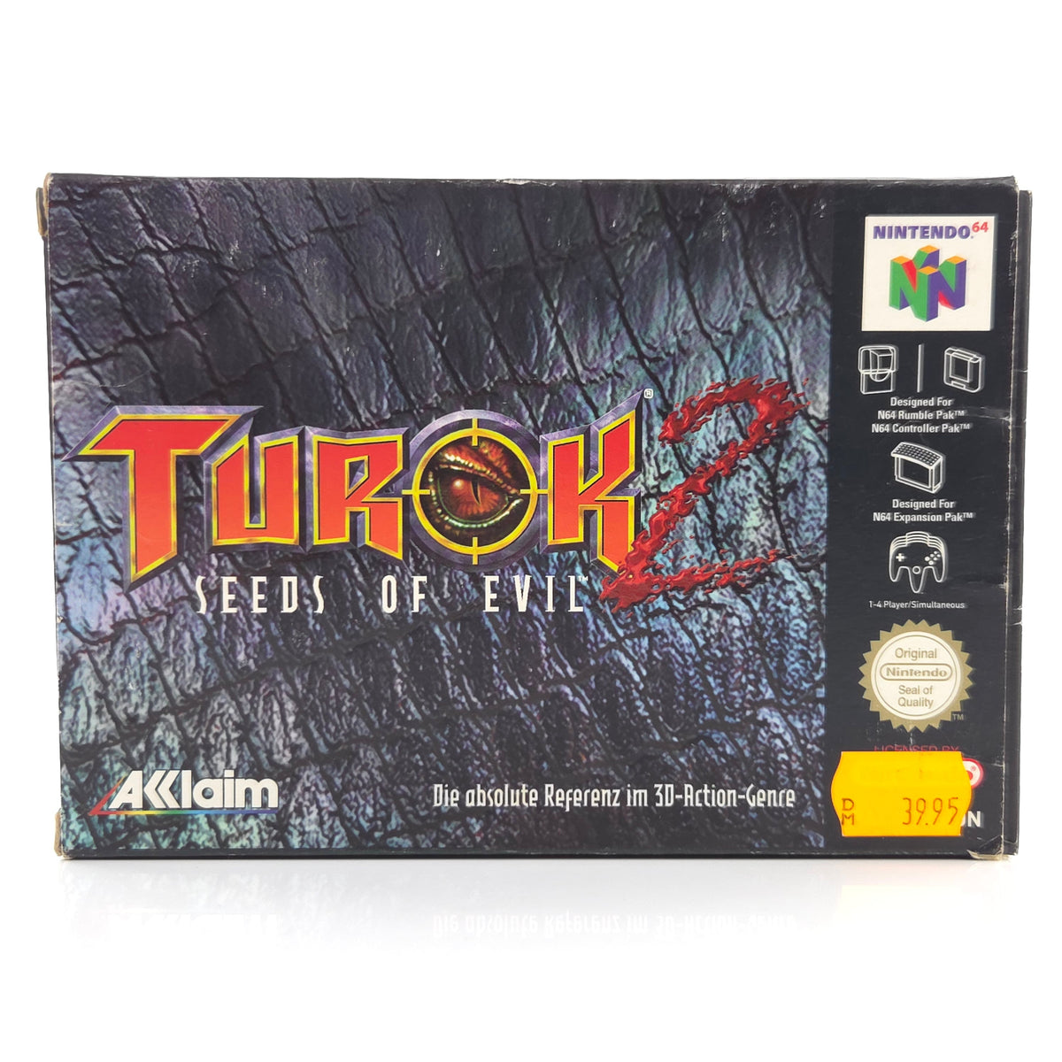 Nintendo 64 Spiel Turok 2 Seeds of Evil N64 OVP CIB PAL