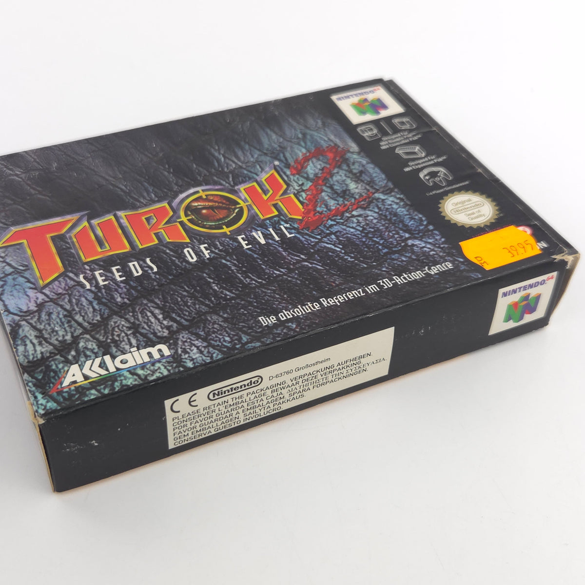 Nintendo 64 Spiel Turok 2 Seeds of Evil N64 OVP CIB PAL