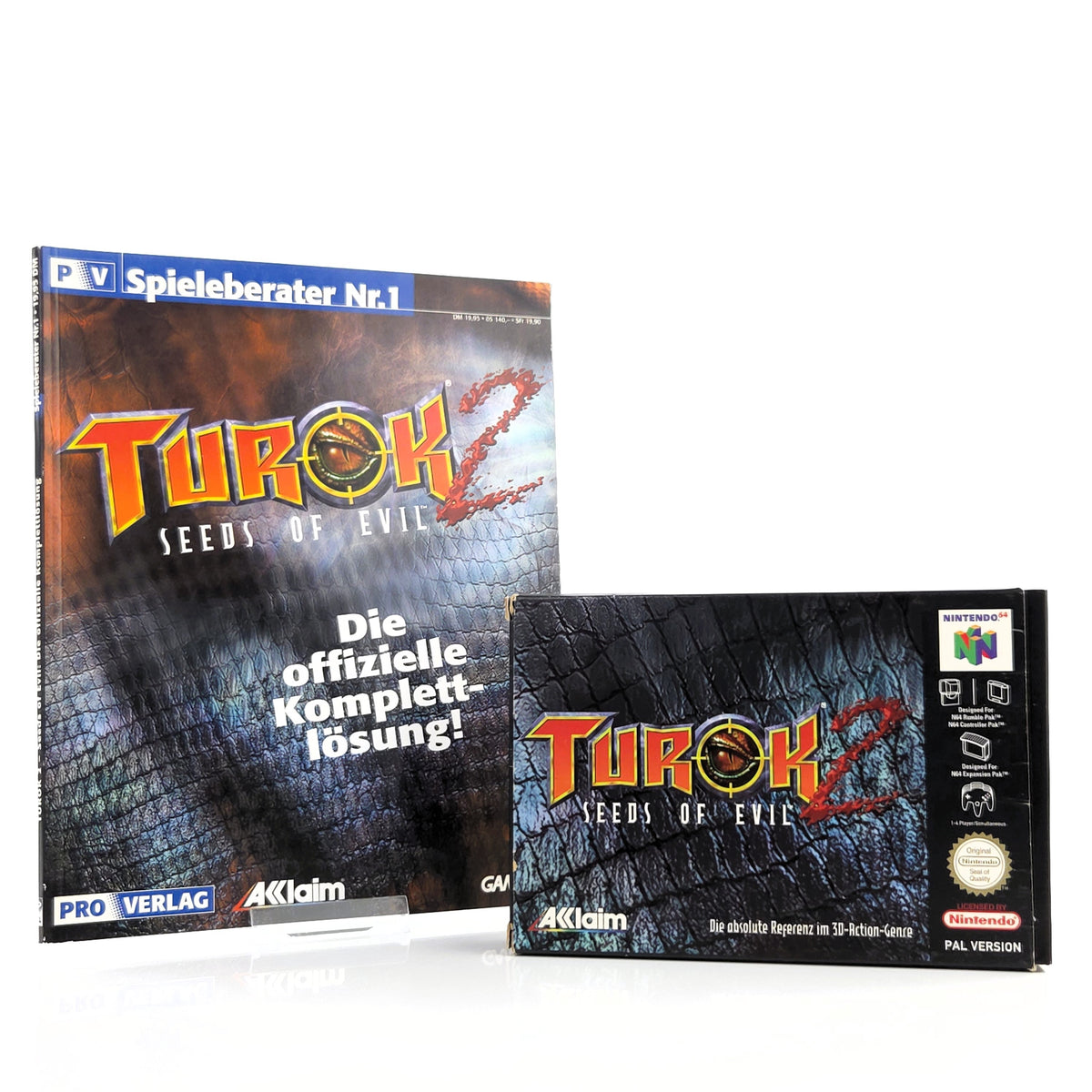 Nintendo 64 Spiel Turok 2 Seeds of Evil OVP Berater PAL