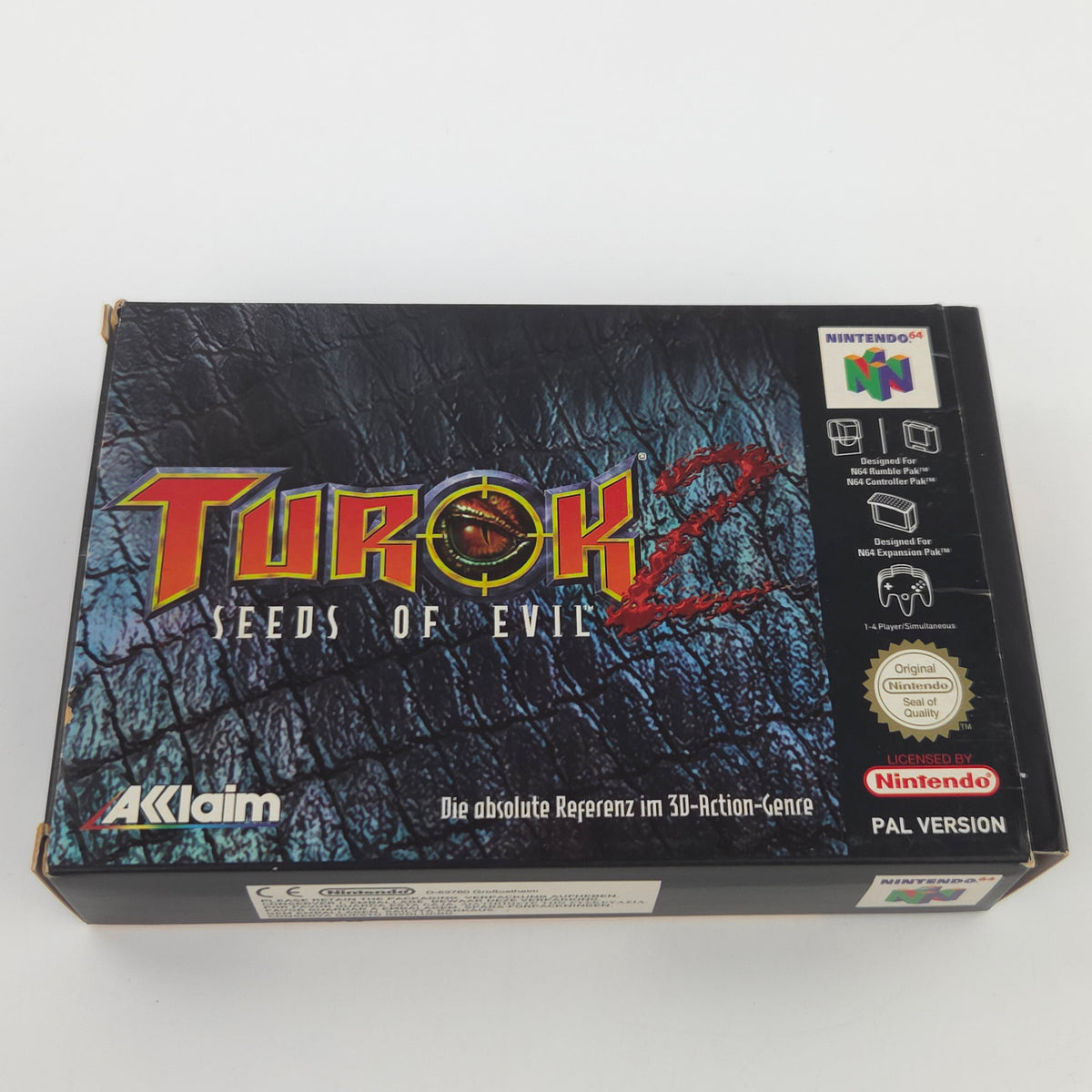Nintendo 64 Spiel Turok 2 Seeds of Evil OVP Berater PAL