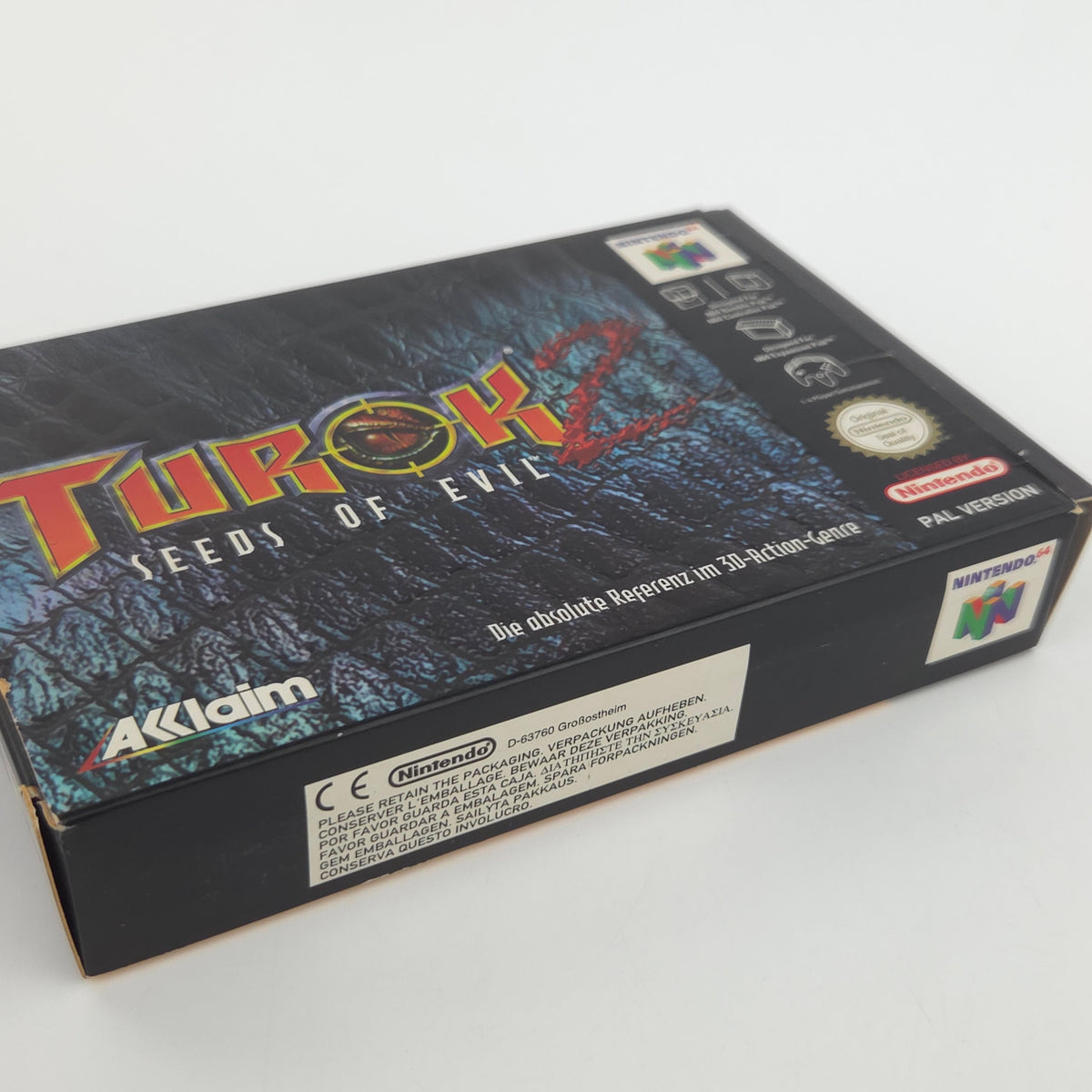 Nintendo 64 Spiel Turok 2 Seeds of Evil OVP Berater PAL