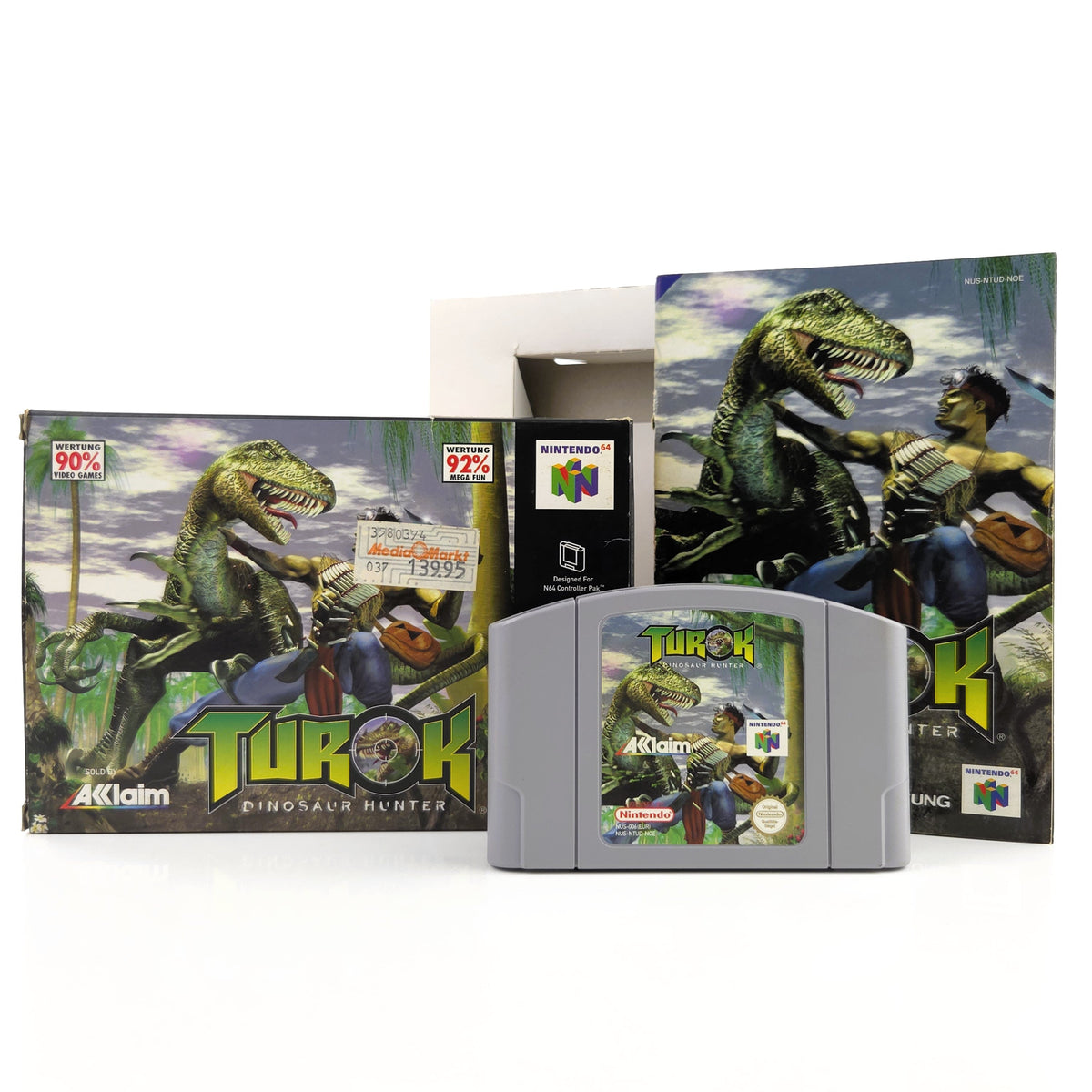 Nintendo 64 Spiel Turok Dinosaur Hunter OVP PAL