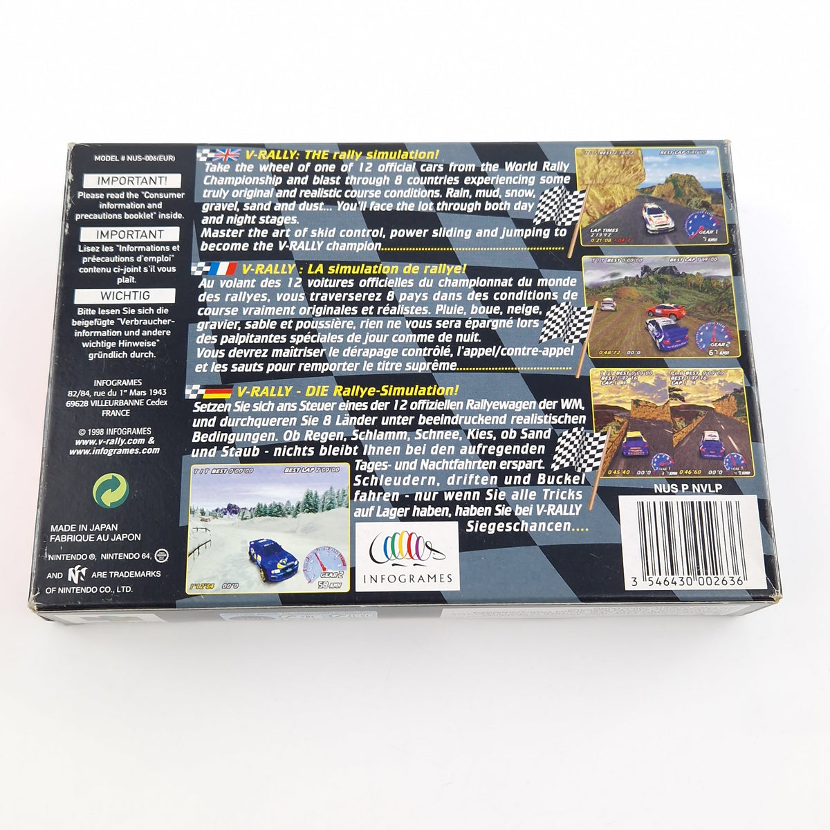 Nintendo 64 Spiel – V-Rally Edition 99 OVP PAL