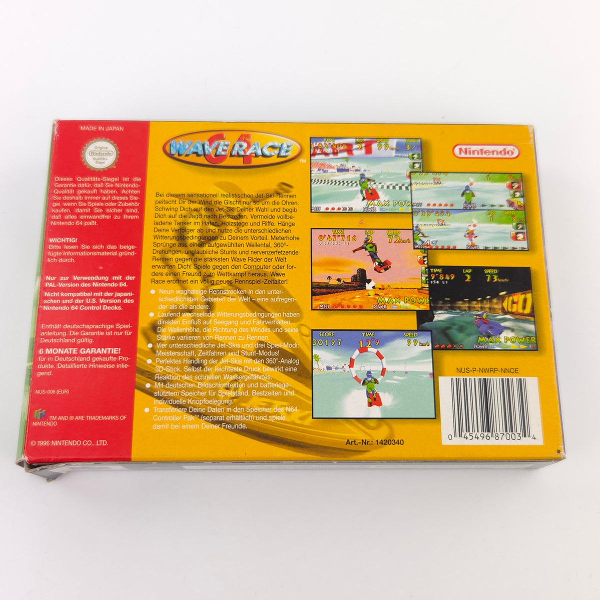 Nintendo 64 Spiel – Wave Race 64 (OVP PAL)