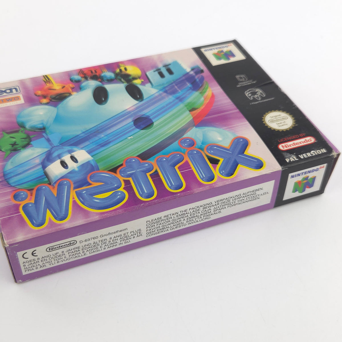 Nintendo 64 Spiel Wetrix N64 OVP CIB PAL EUR Ocean