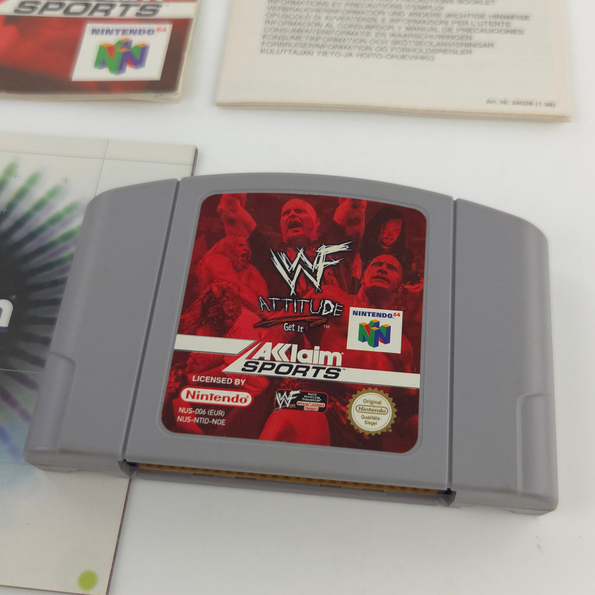 Nintendo 64 Spiel WWF Attitude Get it N64 Modul OVP PAL