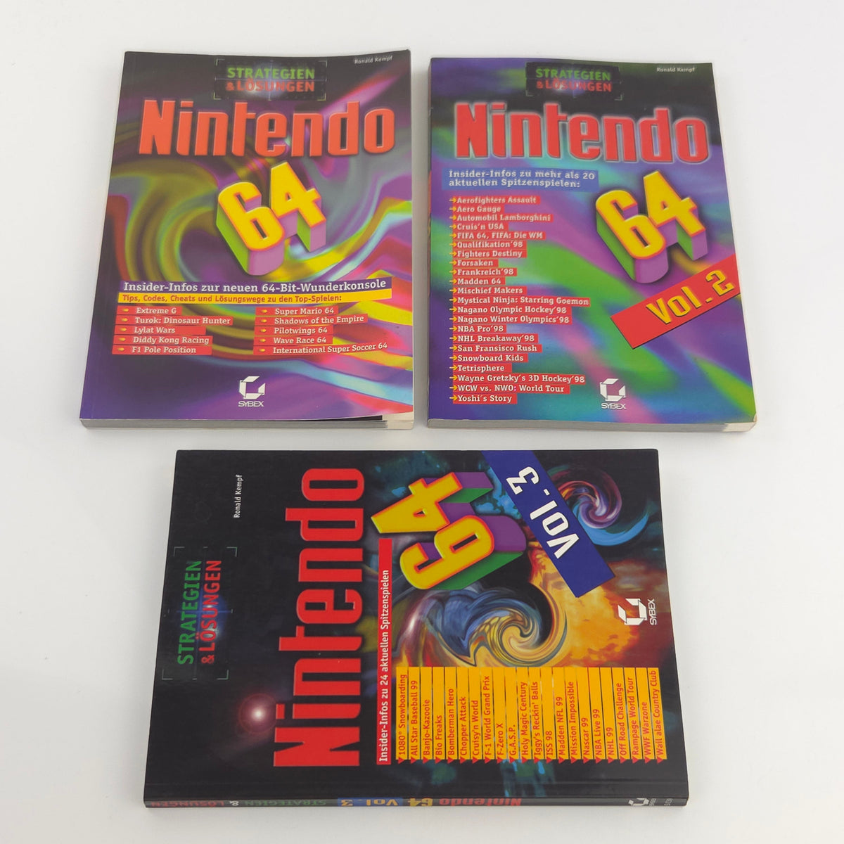 N64 Buch Nintendo 64 Strategien Lösungen Vol. 1-3 Sybex