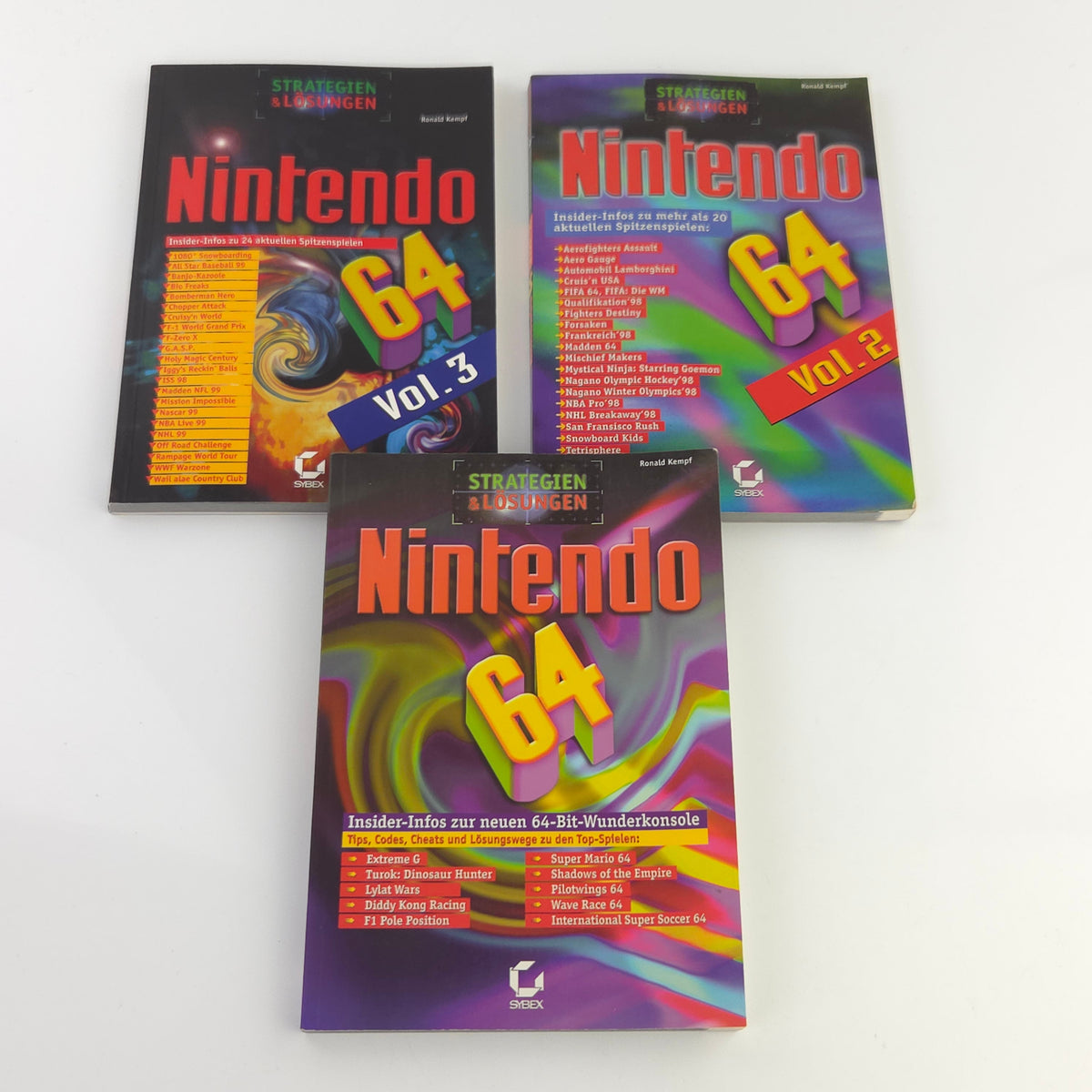 N64 Buch Nintendo 64 Strategien Lösungen Vol. 1-3 Sybex