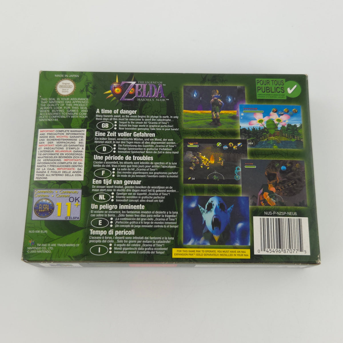 Nintendo 64 Spiel Zelda Majoras Mask N64 Modul OVP CIB PAL