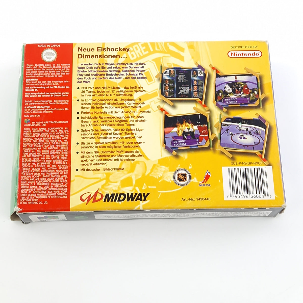 Nintendo 64 Spiel – Wayne Gretzkys 3D Hockey (OVP PAL)