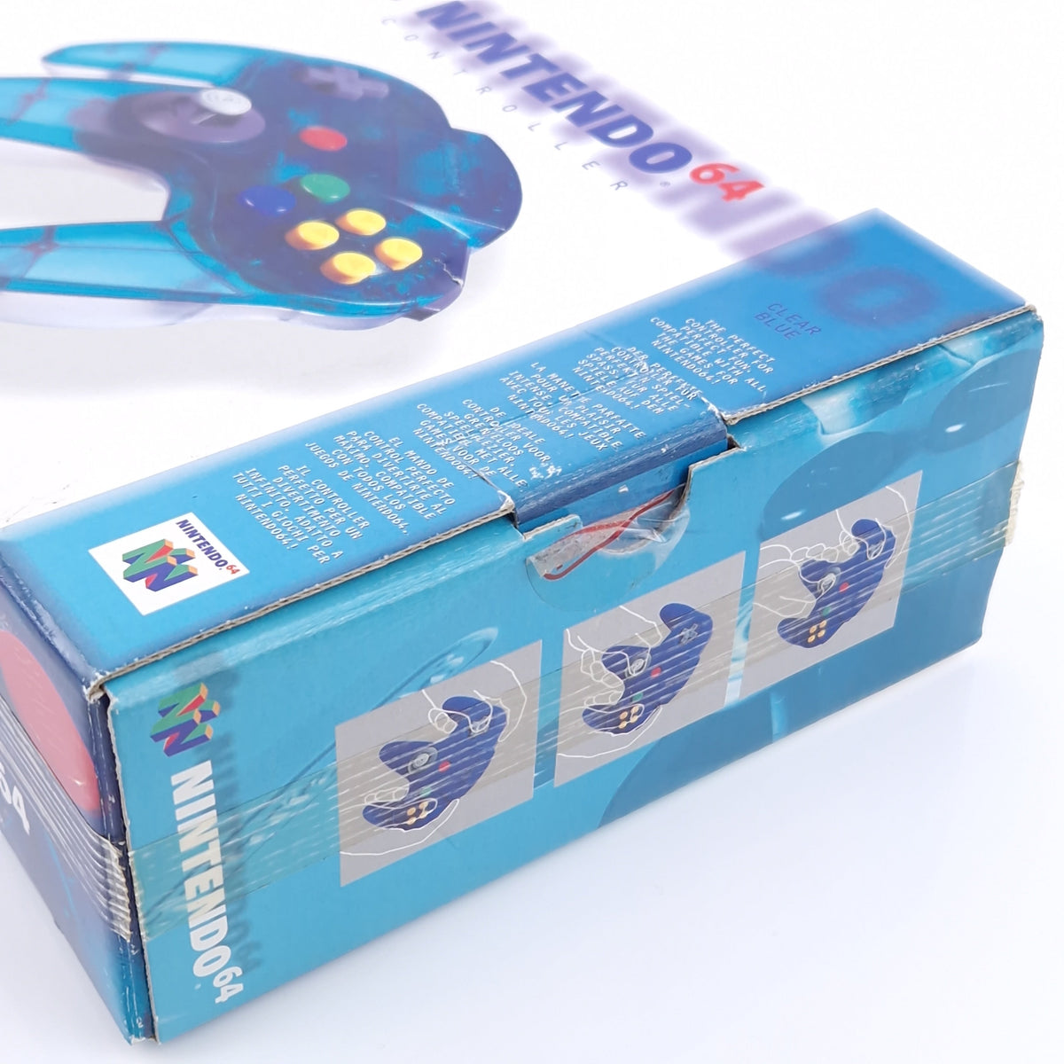 Nintendo 64 Controller Original Clear Blue OVP PAL