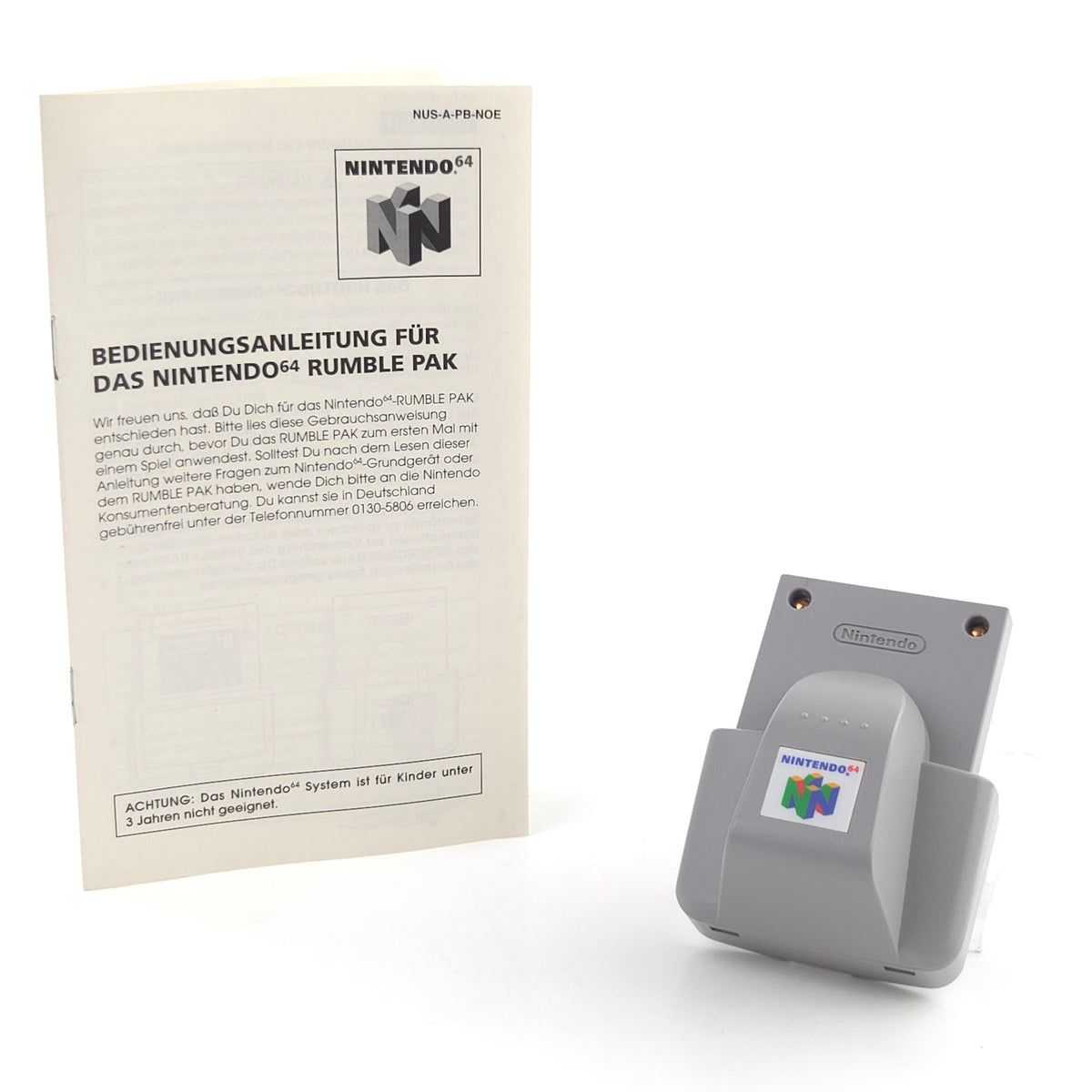 Nintendo 64 Zubehör Original Rumble Pak Anleitung