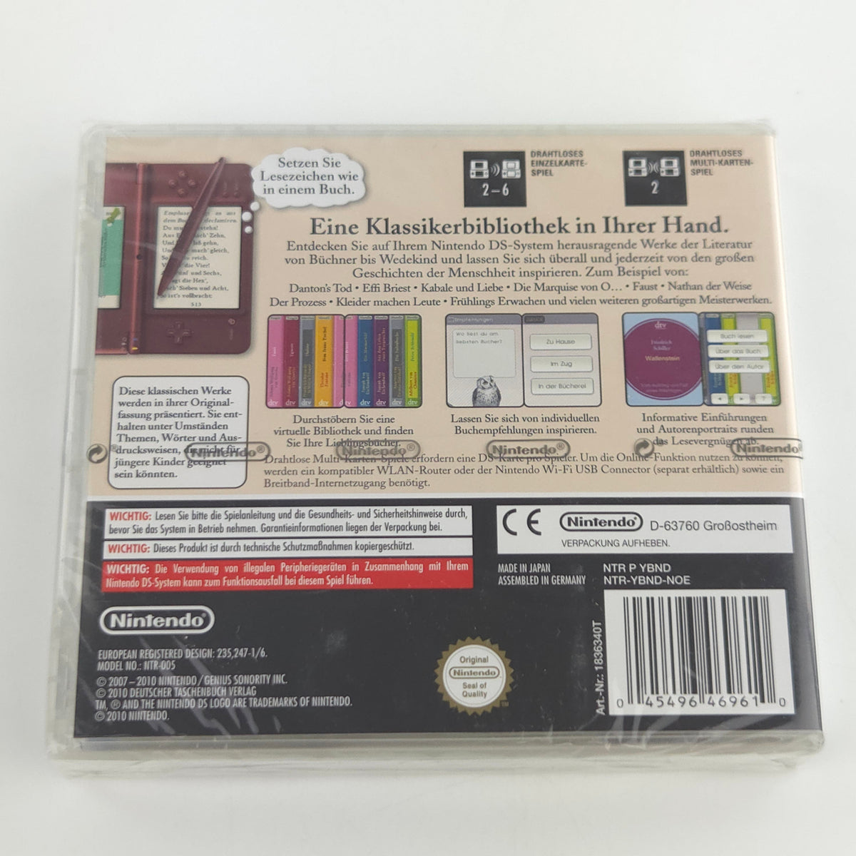 Nintendo DS Spiel Bibliothek klassischer Bücher NEU OVP