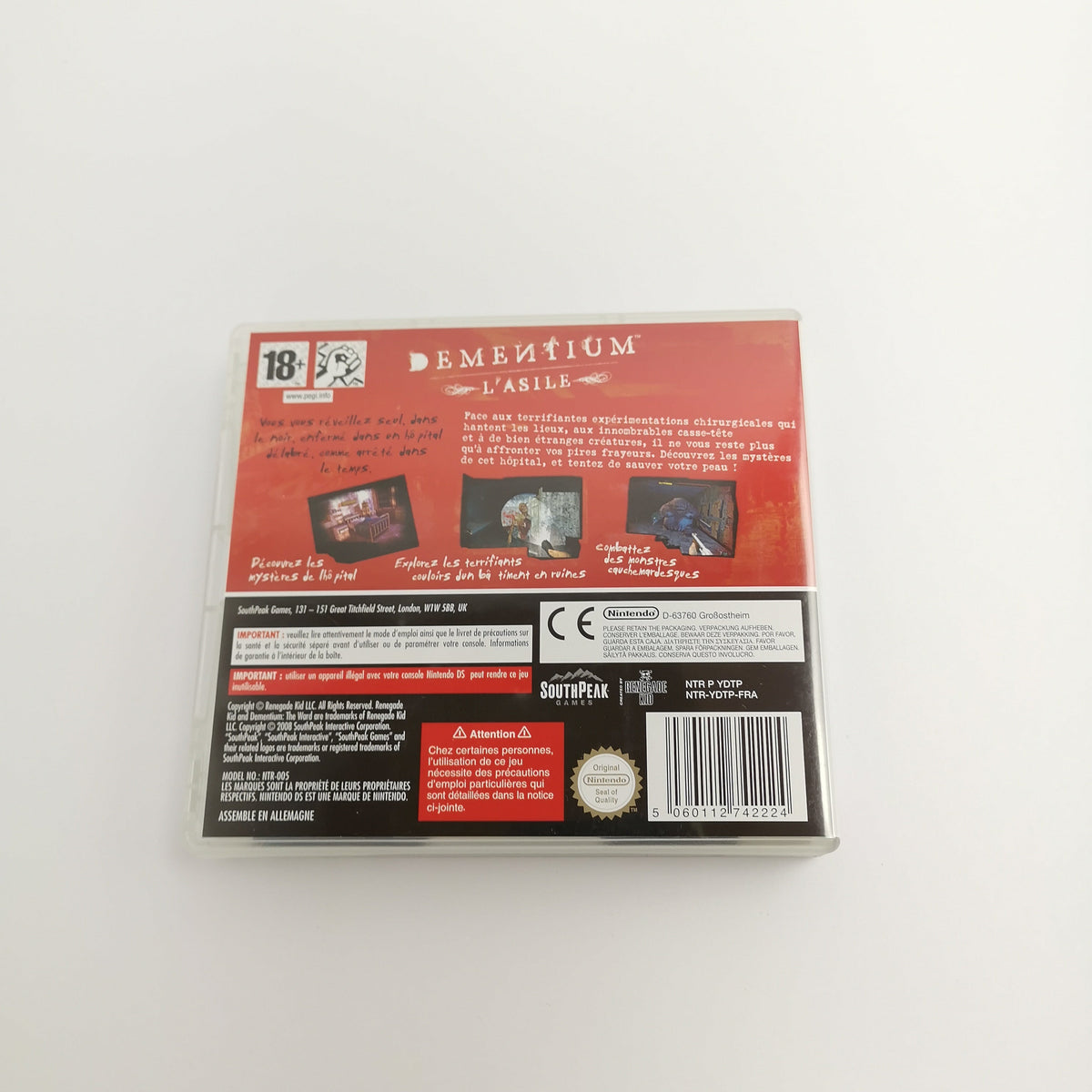 Nintendo DS Spiel – Dementium LAsile FRA USK18