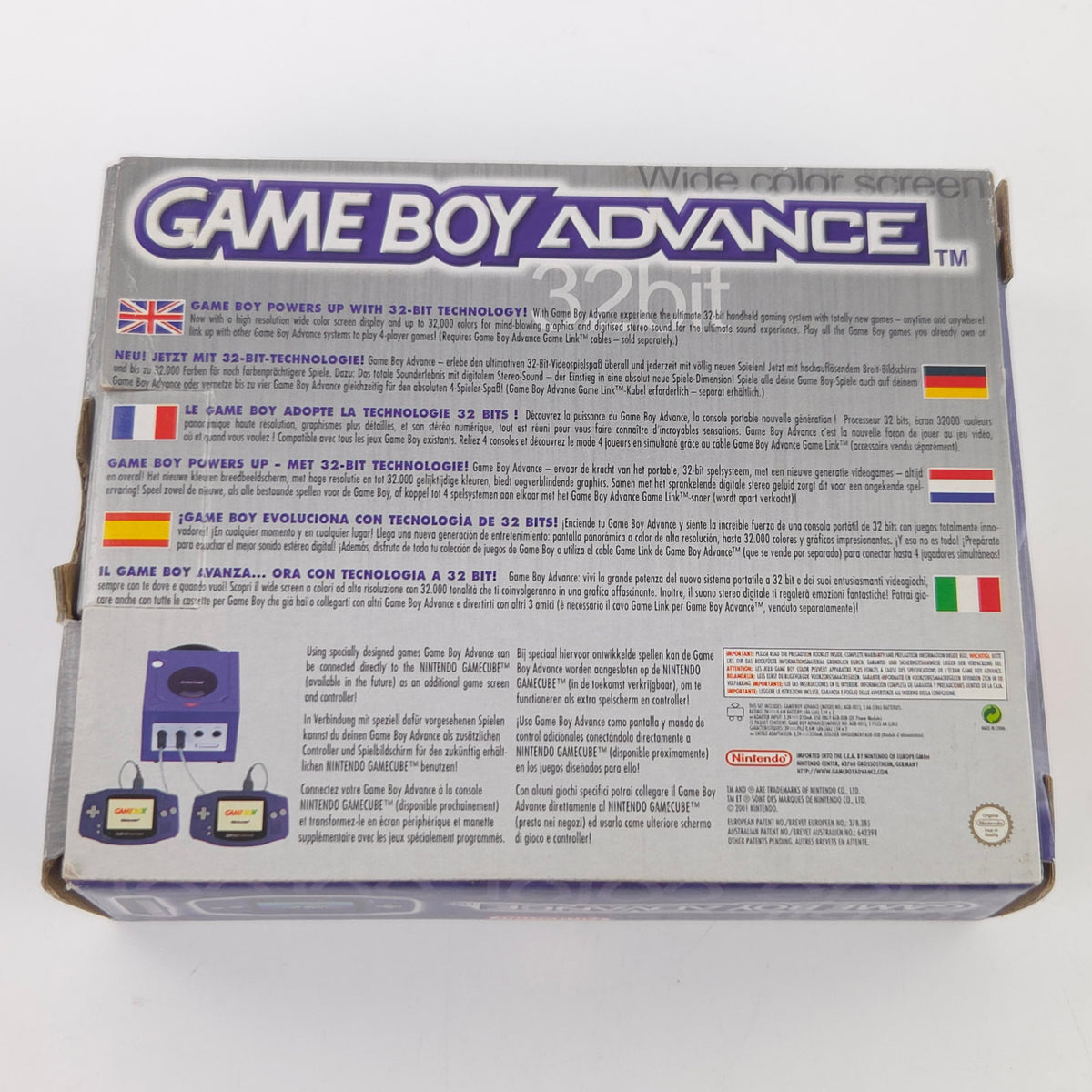 Game Boy Advance Konsole Lila Purple OVP PAL AGB-001