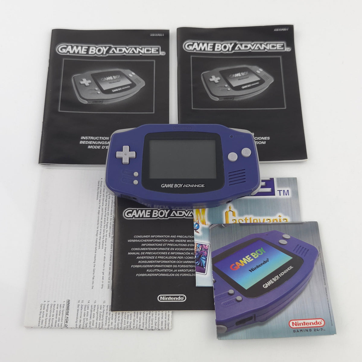 Game Boy Advance Konsole Lila Purple OVP PAL AGB-001