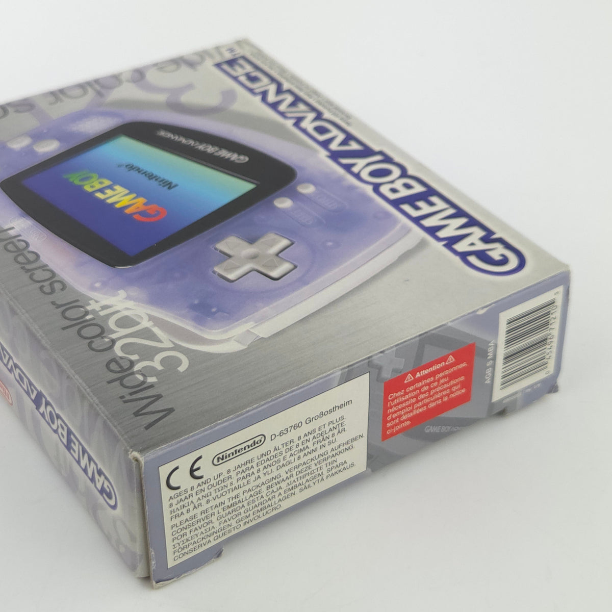 Game Boy Advance Konsole Transparent Blau OVP PAL AGB-001