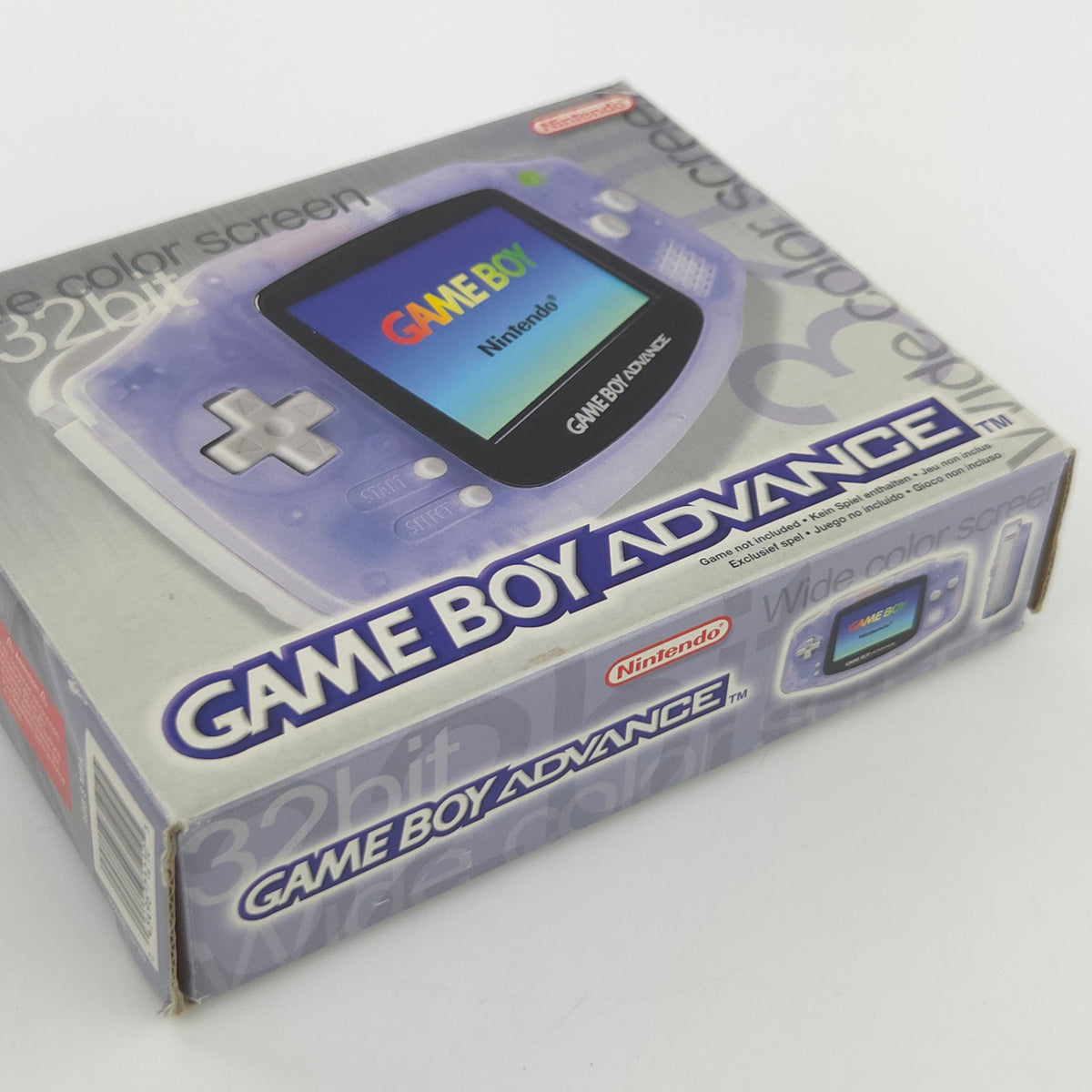Game Boy Advance Konsole Transparent Blau OVP PAL AGB-001