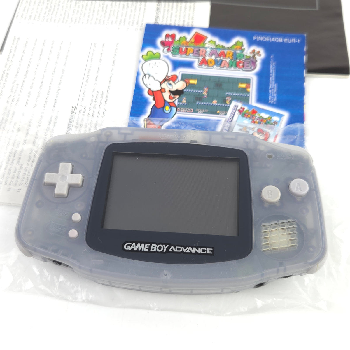 Game Boy Advance Konsole Transparent Blau OVP PAL AGB-001