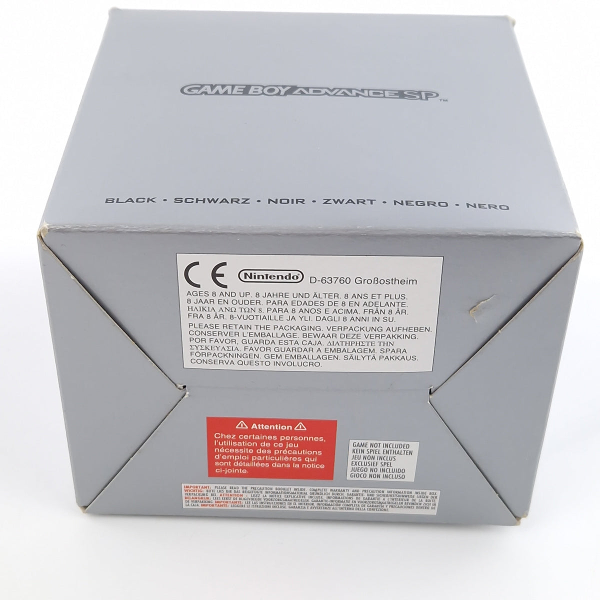 Game Boy Advance Konsole – Advance SP Schwarz OVP PAL