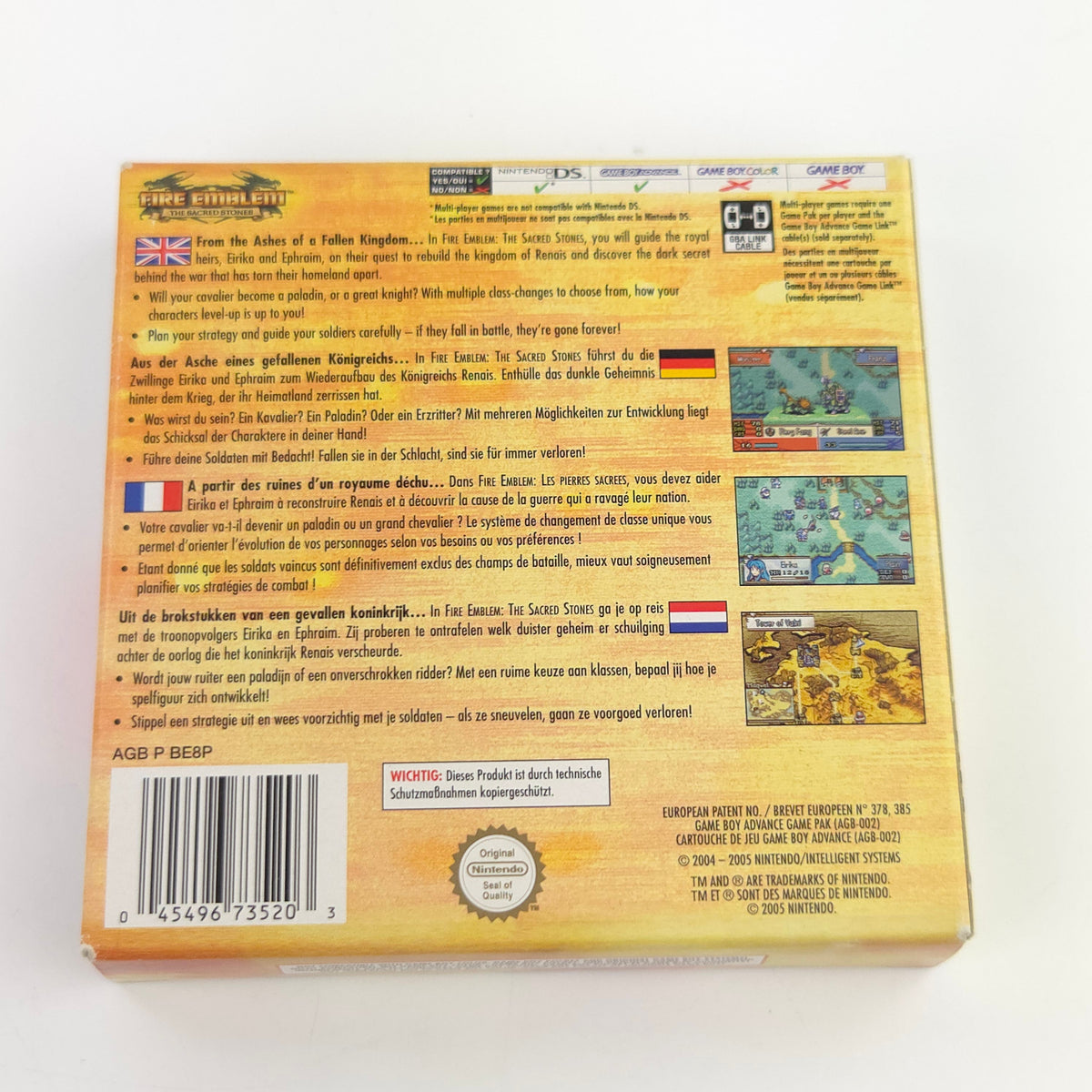Game Boy Advance Spiel – Fire Emblem The Sacred Stones OVP