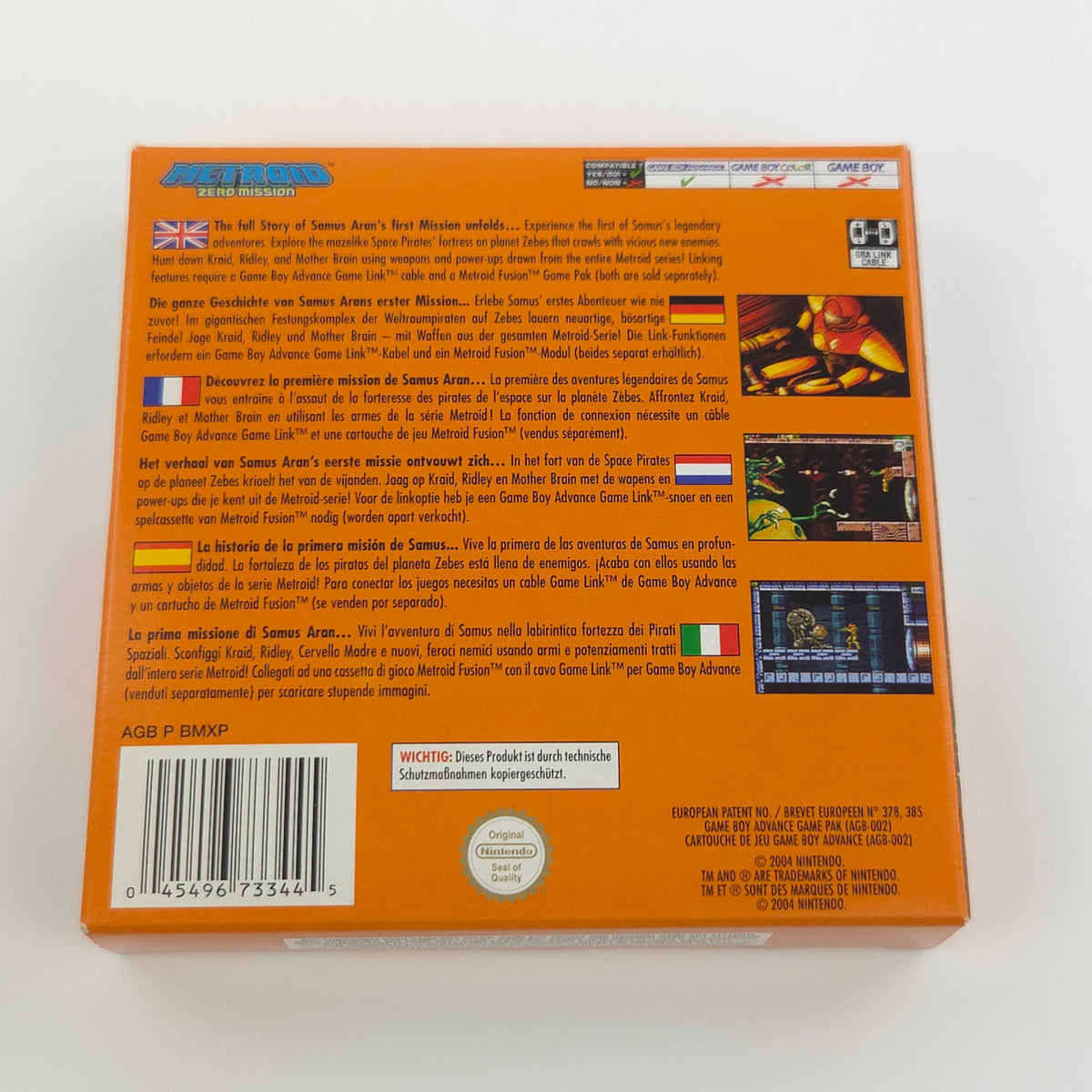 Game Boy Advance Spiel – Metroid Zero Mission OVP PAL