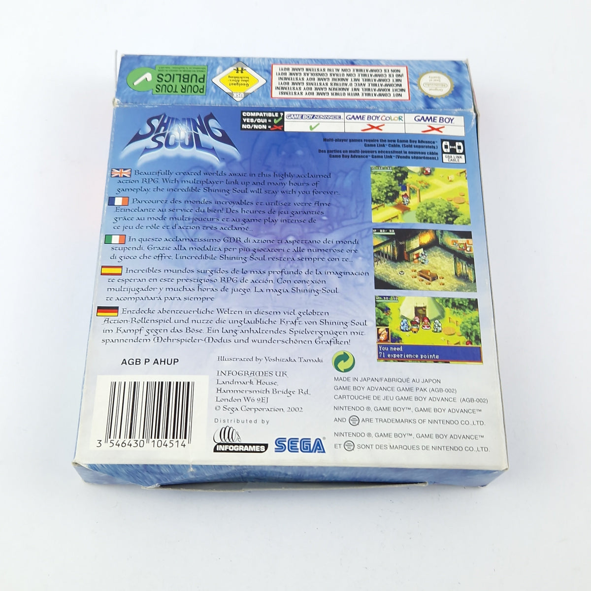 Game Boy Advance Spiel – Shining Soul (OVP PAL)