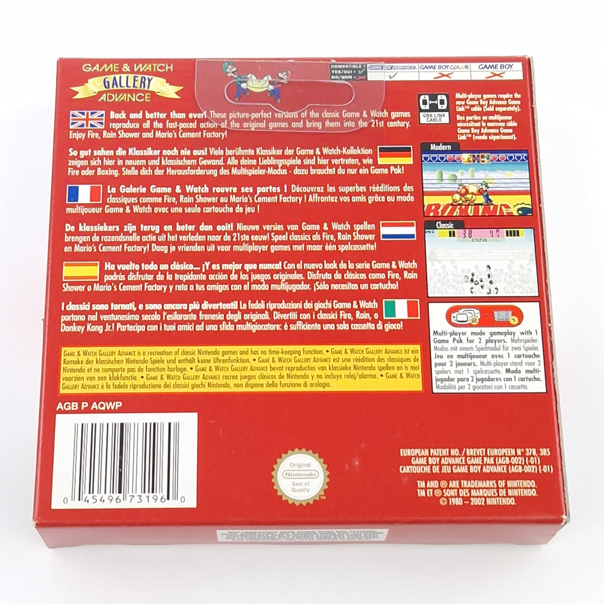 Game Boy Advance Spiel – Game & Watch Gallery 6 (OVP)