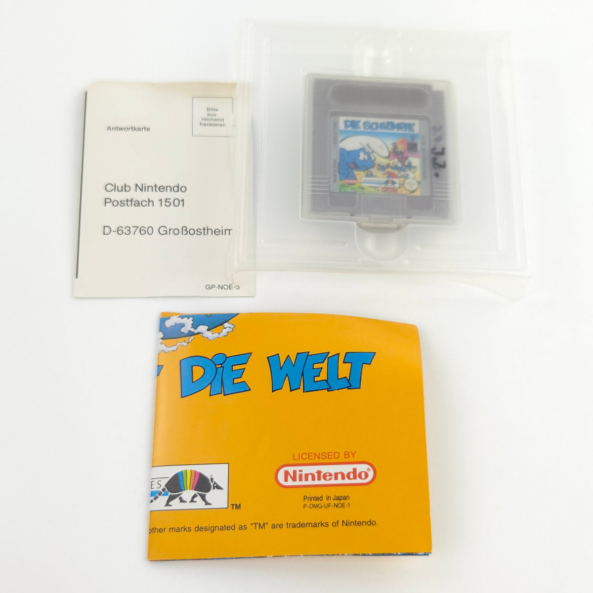 Nintendo Game Boy Spiel Die Schlümpfe GB OVP Poster PAL