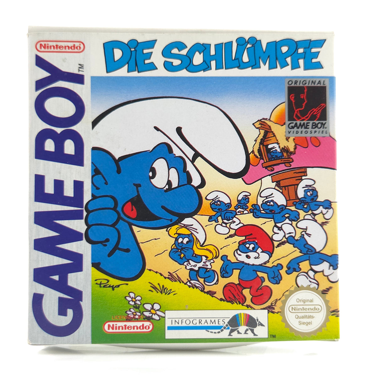 Nintendo Game Boy Spiel Die Schlümpfe GB OVP Poster PAL