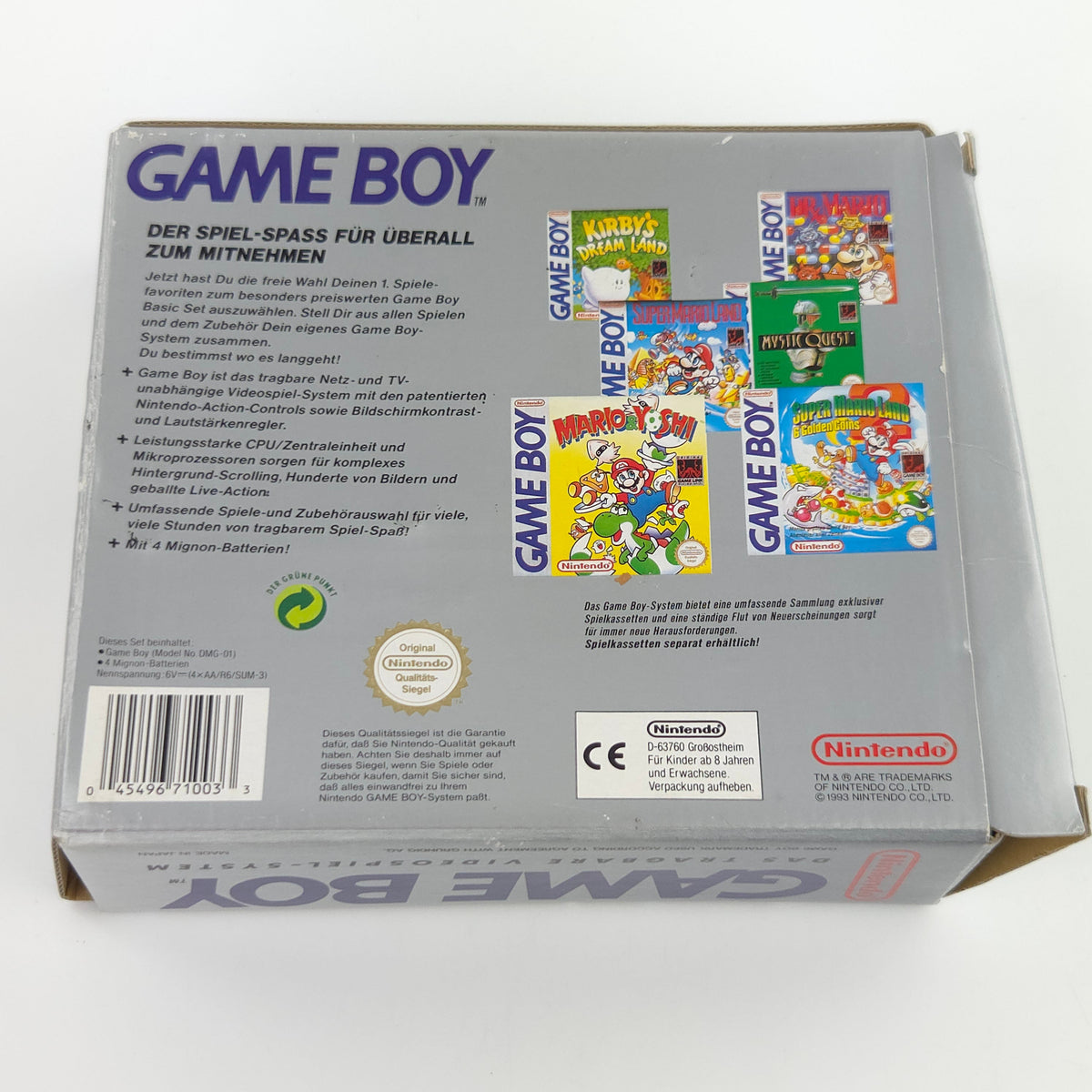 Game Boy Konsole Classic Base Set OVP PAL NOE teildefekt
