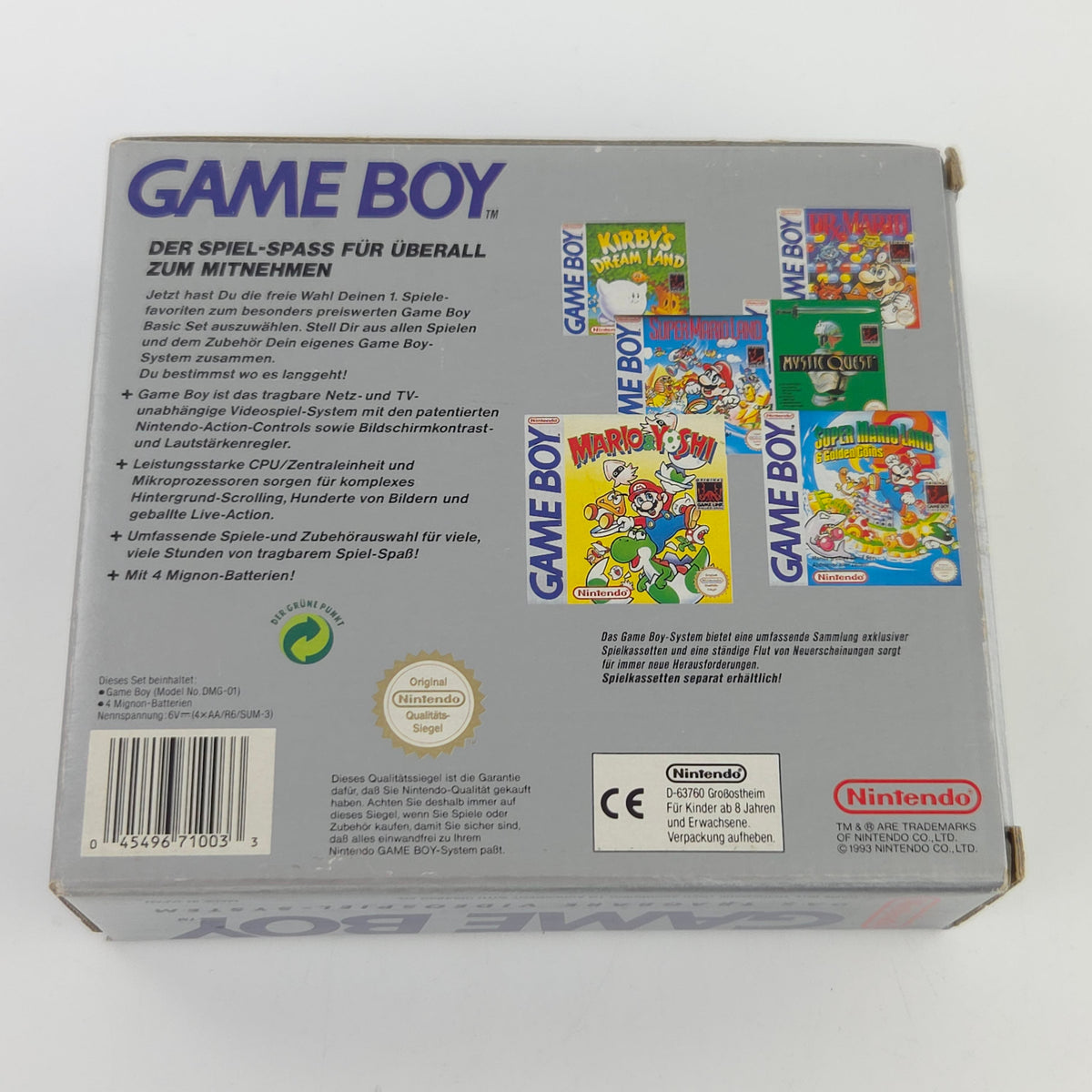 Nintendo Game Boy Classic Konsole Grau Base Set OVP PAL DMGenote_offset_0