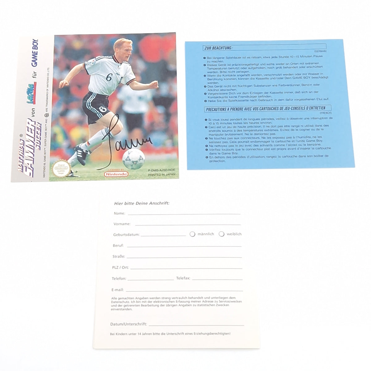 Nintendo Game Boy Spiel – Matthias Sammer Soccer (OVP PAL)