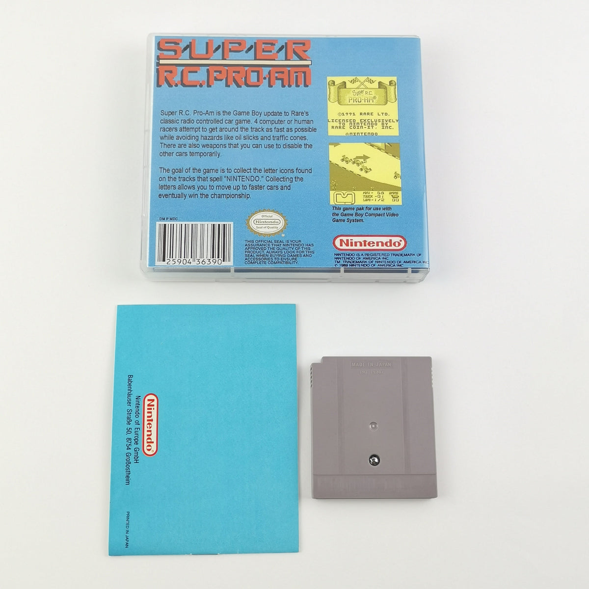 Nintendo Game Boy Classic Spiel: Super R.C. Pro-AM - Modul & Anleitung PAL NOE