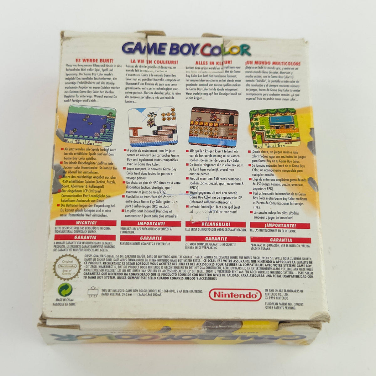 Nintendo Game Boy Color Konsole Gelb CGB 001 OVP PAL EUR